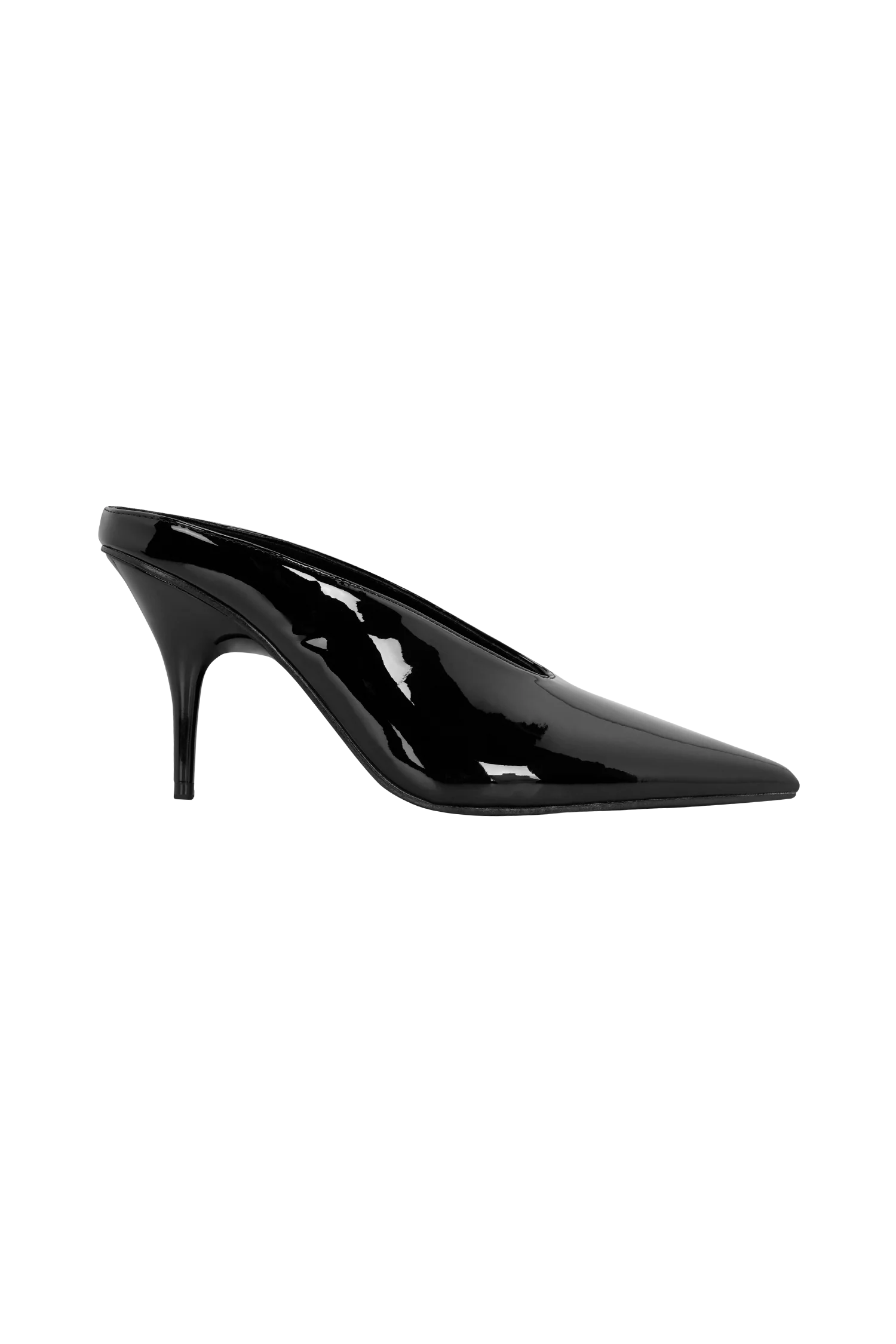 Emerson Patent Faux Leather Point Heel - Black - Image 8