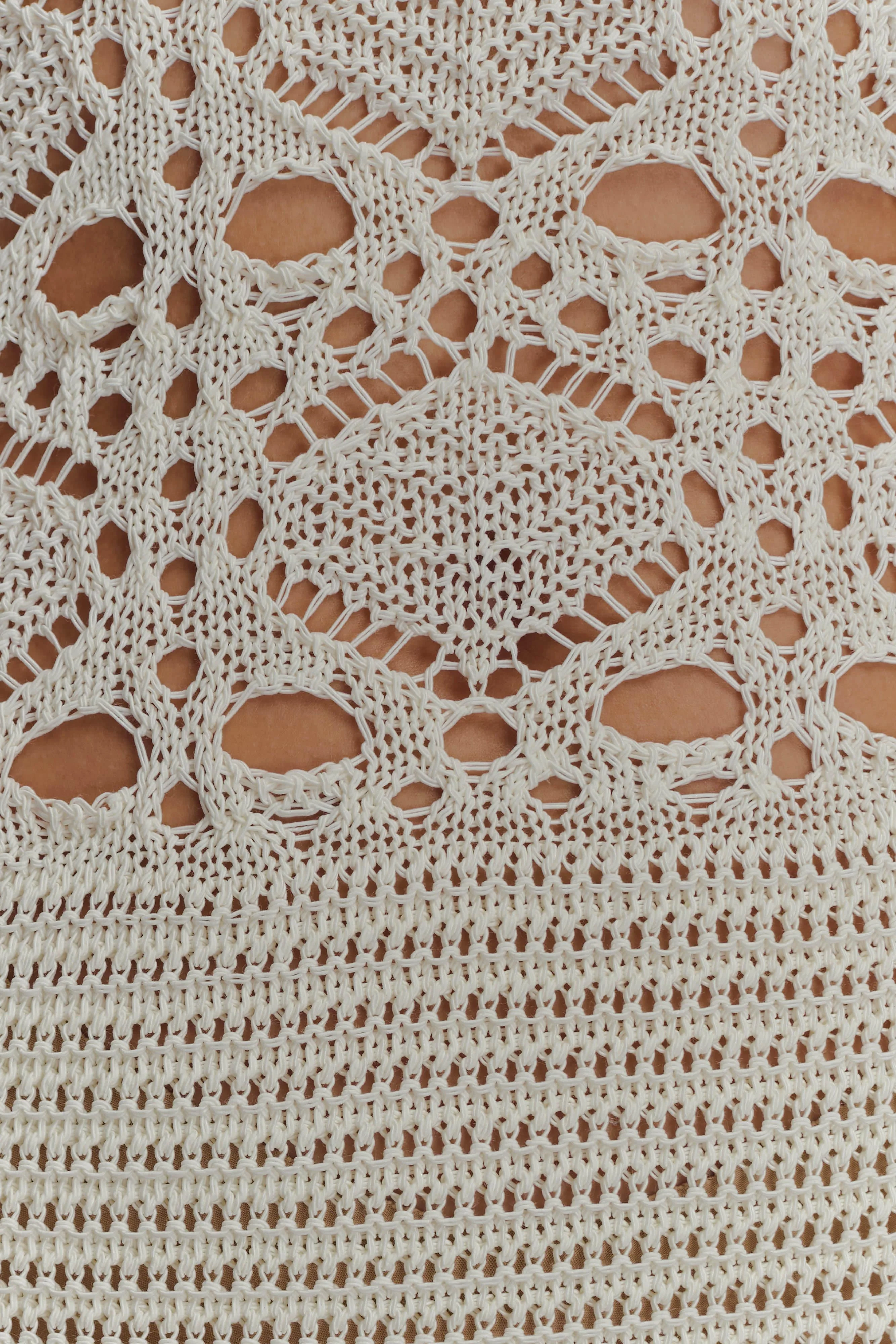 Everette Crochet Knit Mini Dress - Ivory - Image 7