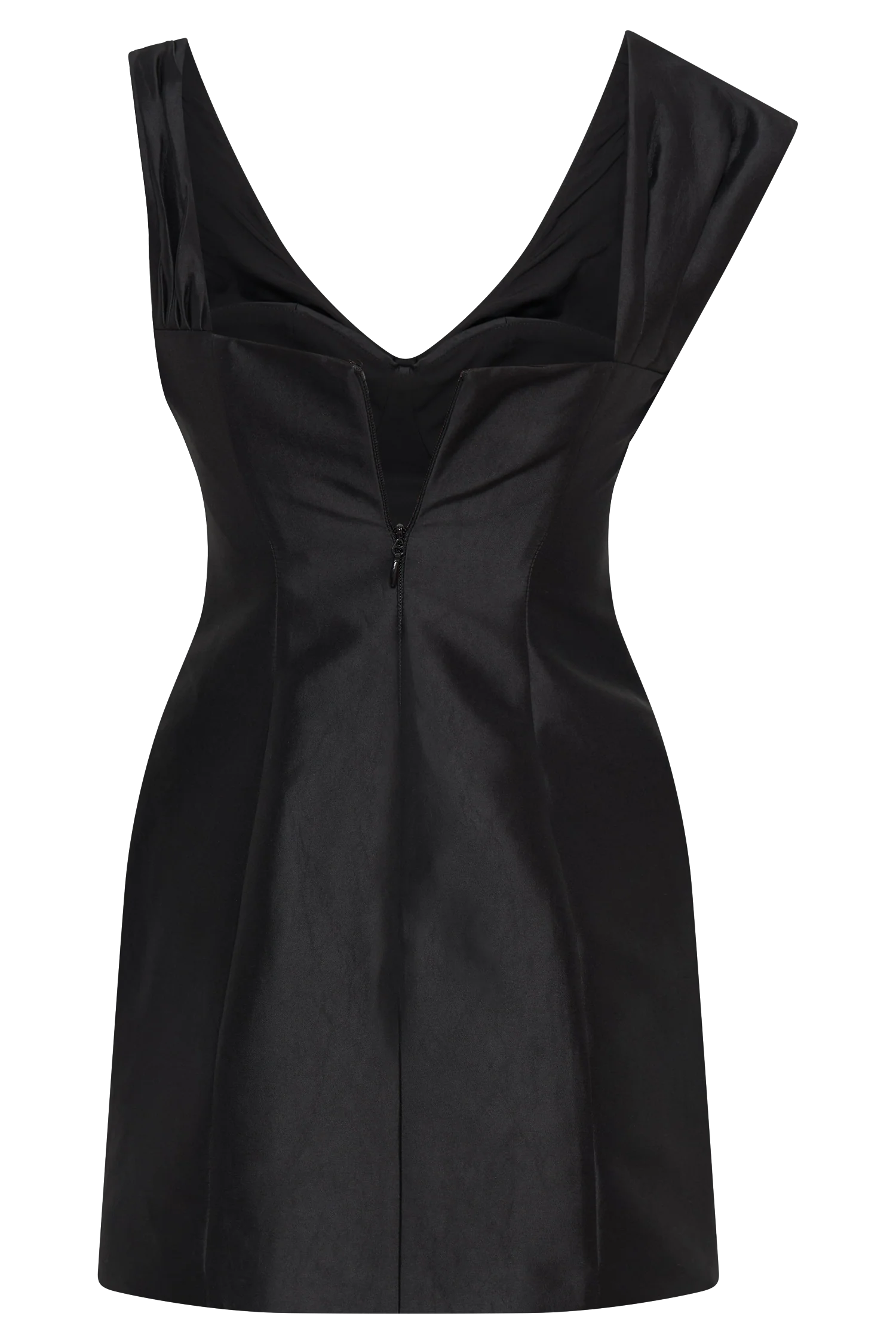 Farrah Structured Draped Mini Dress - Black - Image 8