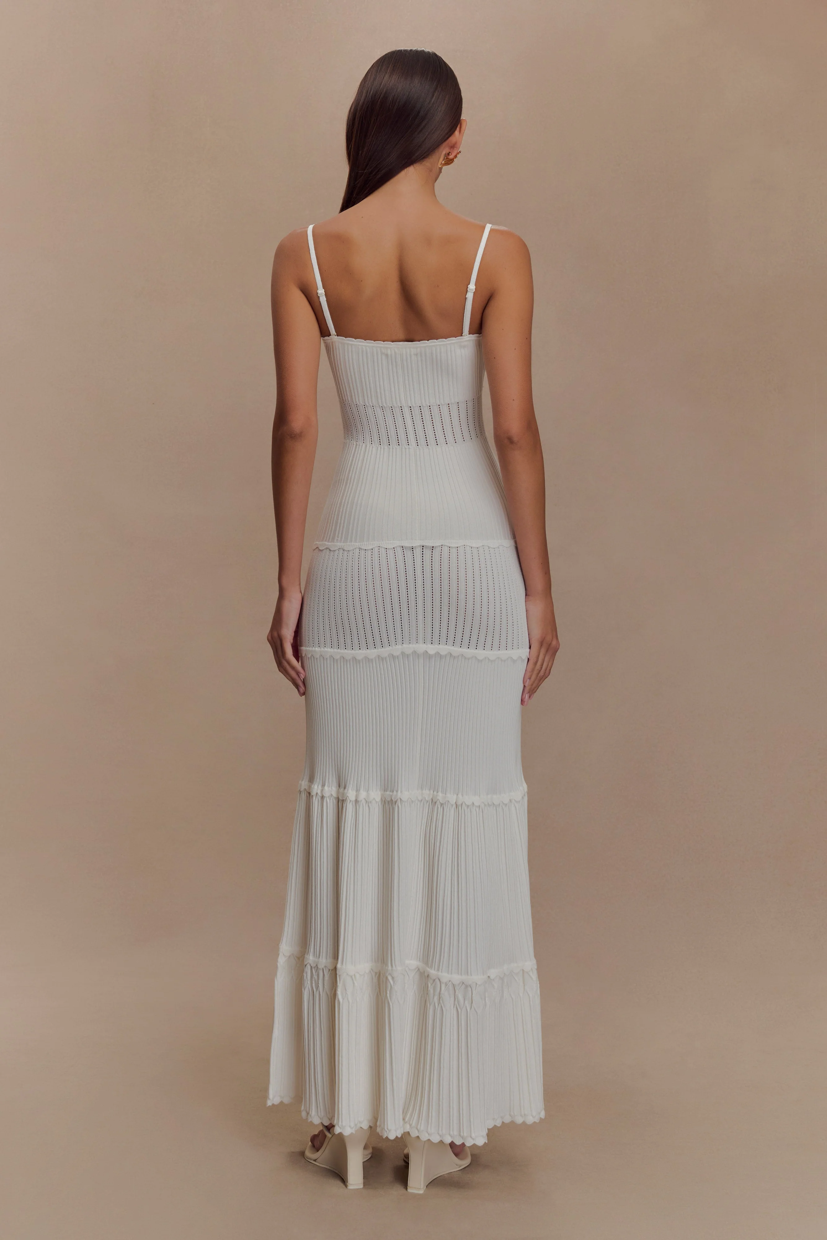 Finley Pointelle Knit Maxi Dress - Ivory - Image 2