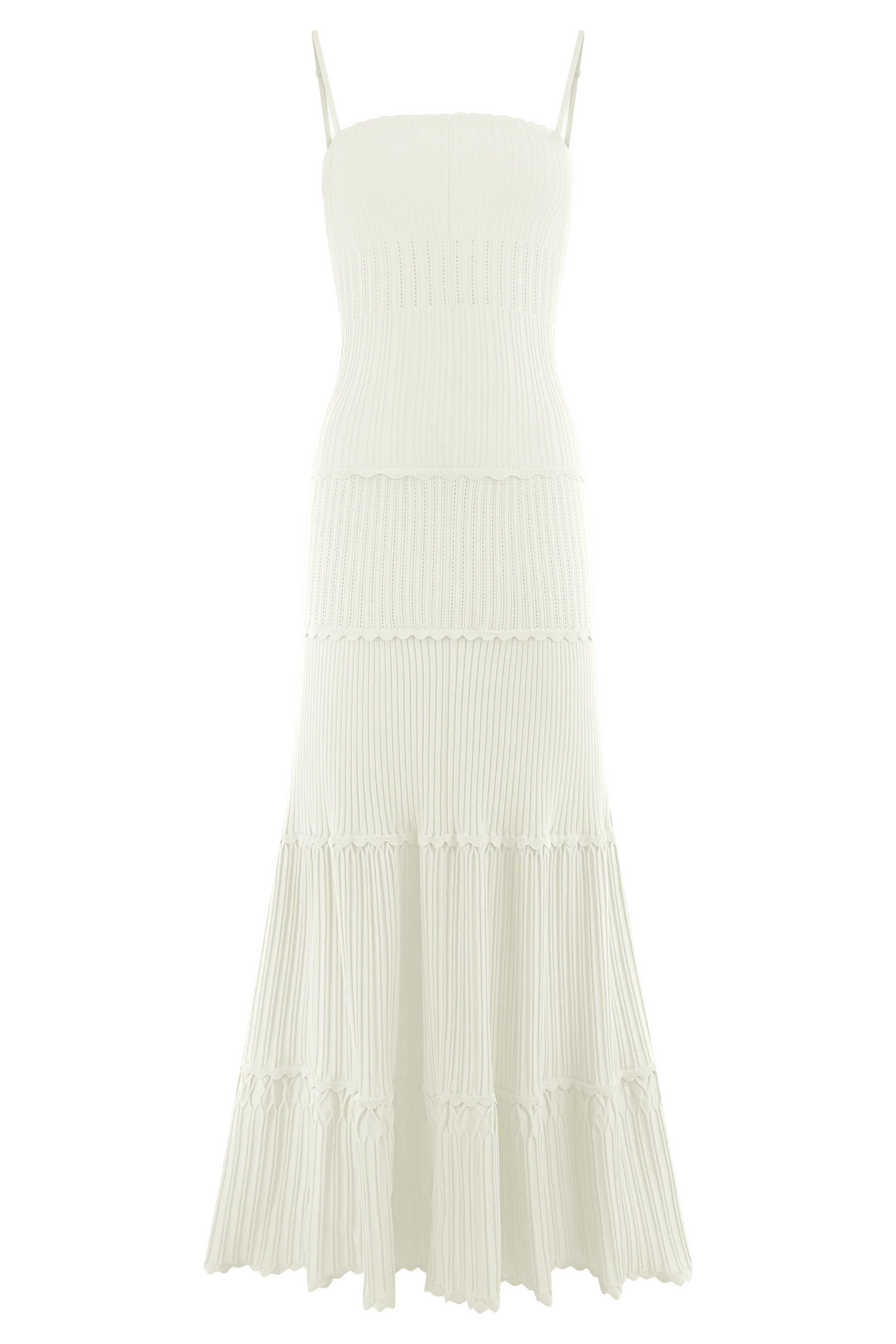 Finley Pointelle Knit Maxi Dress - Ivory - Image 9