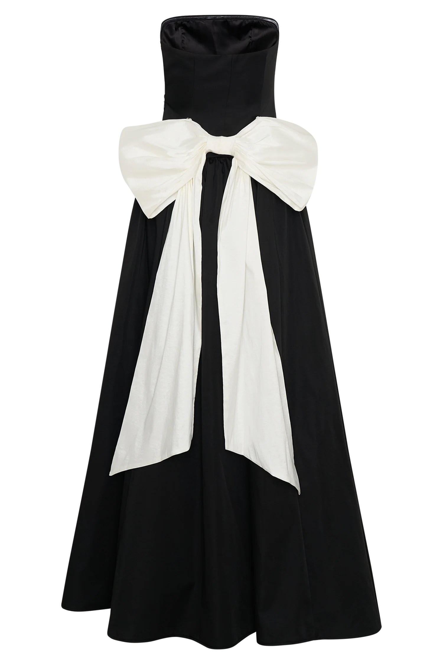 Frances Strapless Bow Maxi Dress - Black - Image 8