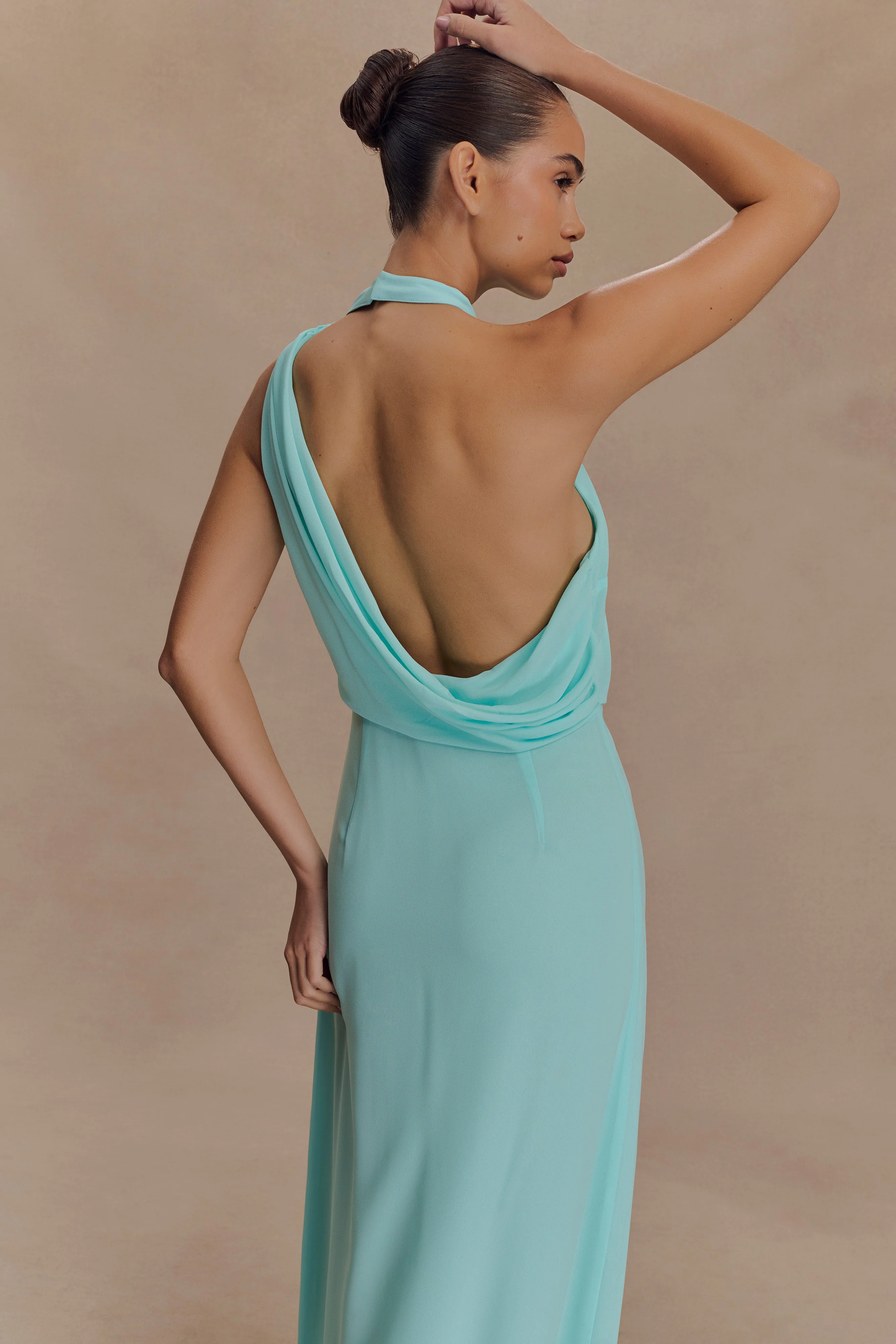 Galia Cowl Neck Maxi Dress - Lagoon - Image 5
