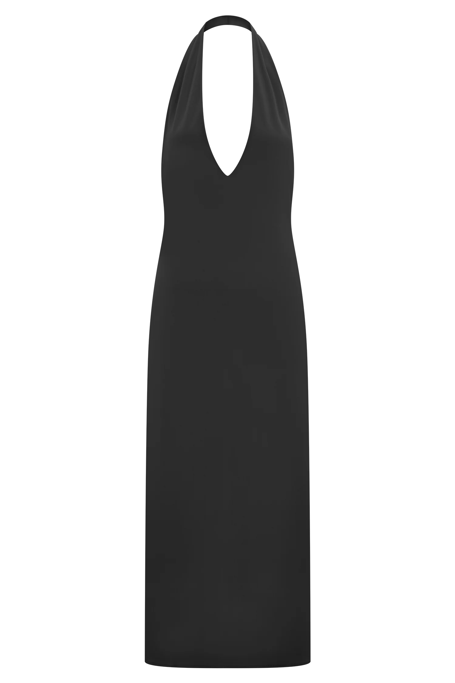 Genie Slinky Halter Midi Dress - Black - Image 7