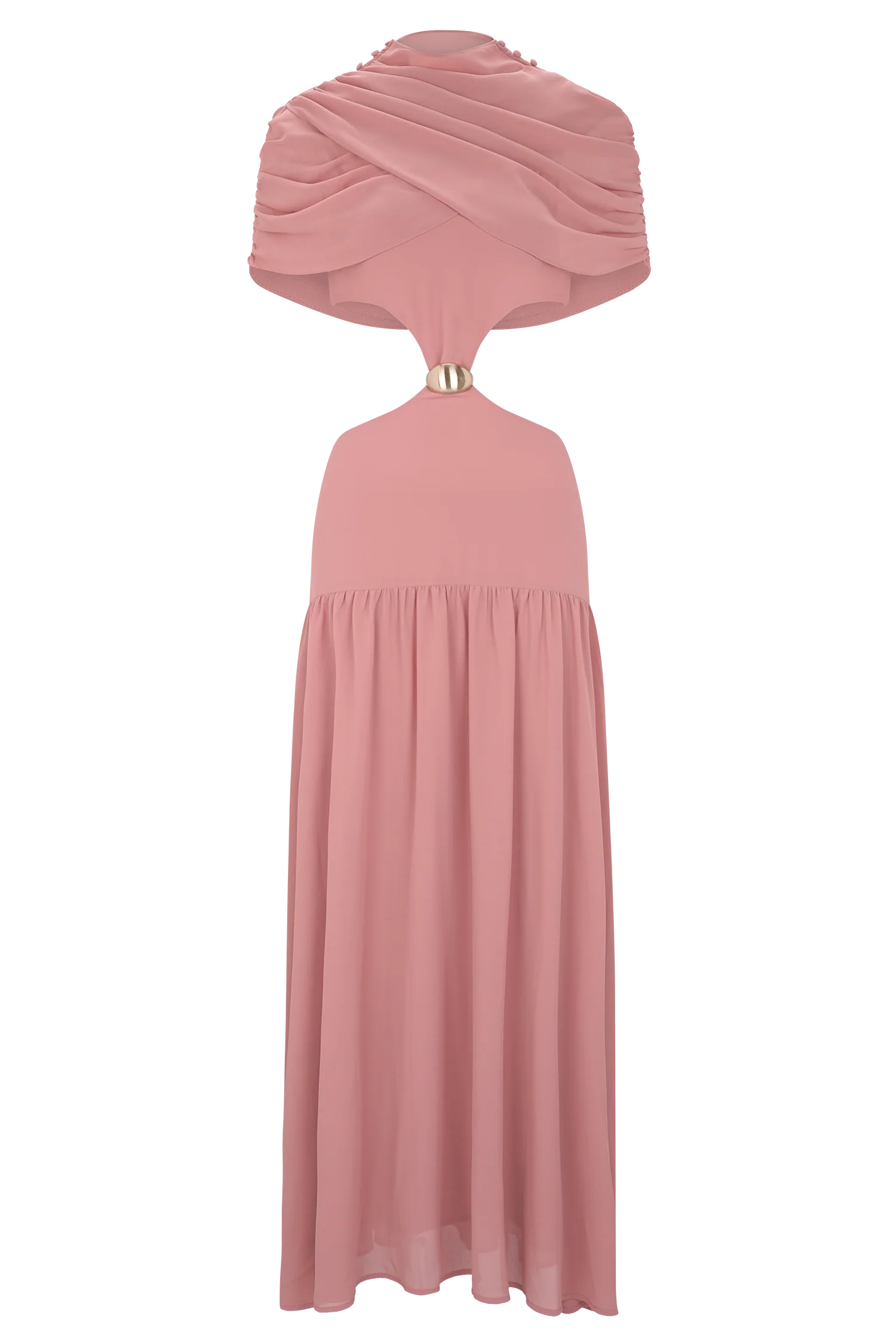 Georgina Chiffon Midi Dress - Burnt Rose - Image 16