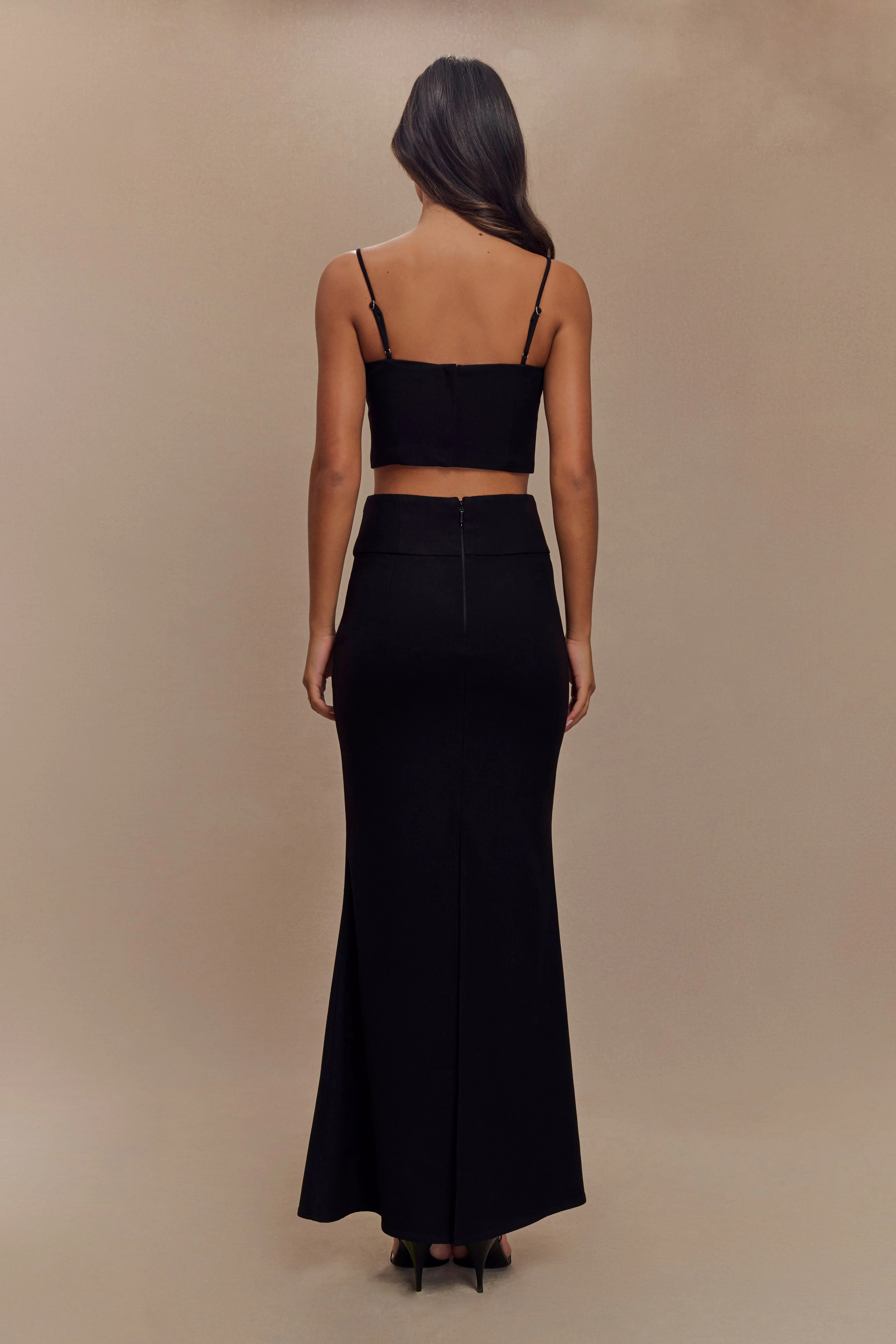 Grace Suiting Crop Top - Black - Image 6