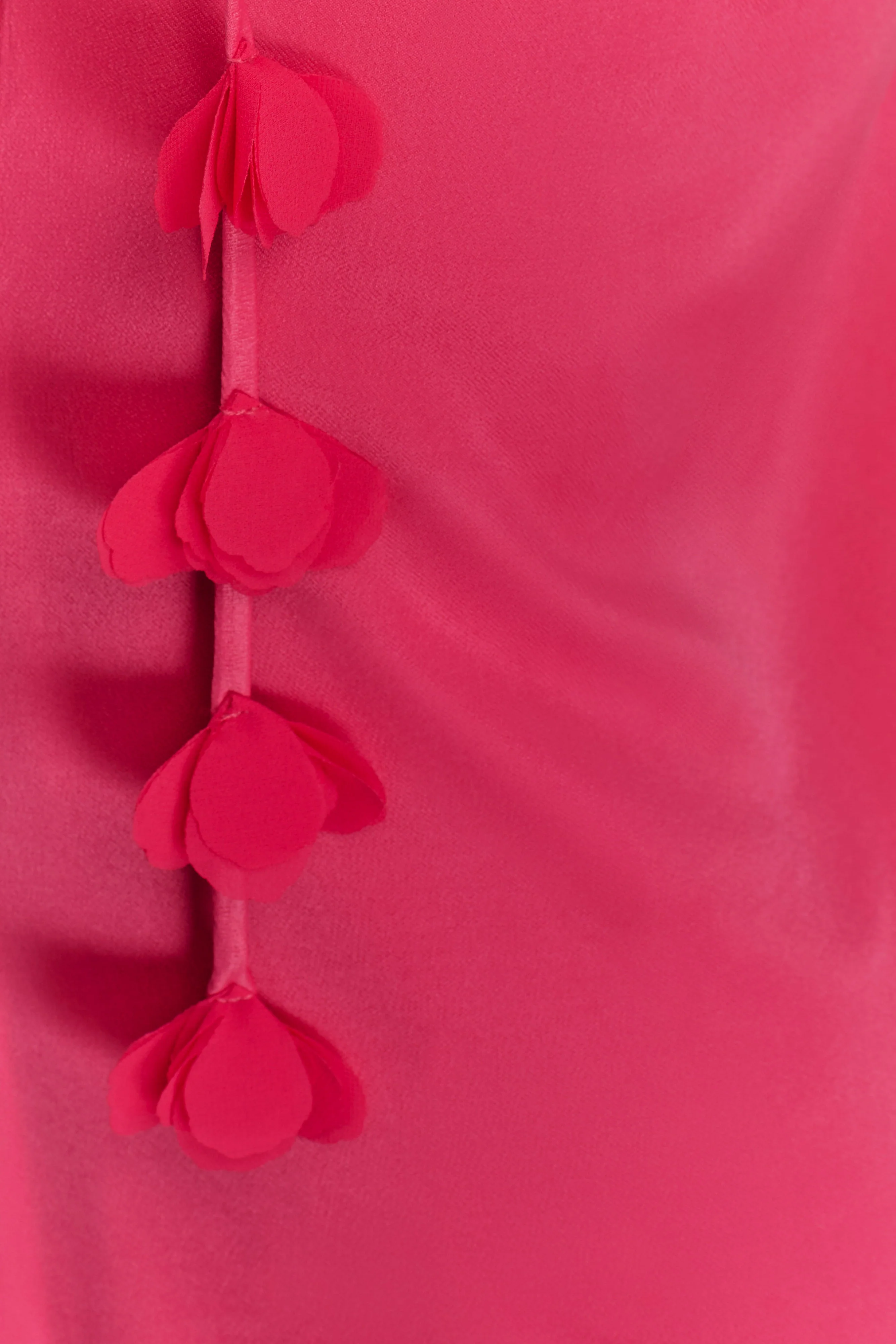 Gwenda Satin Floral Mini Dress - Dragonfruit - Image 7