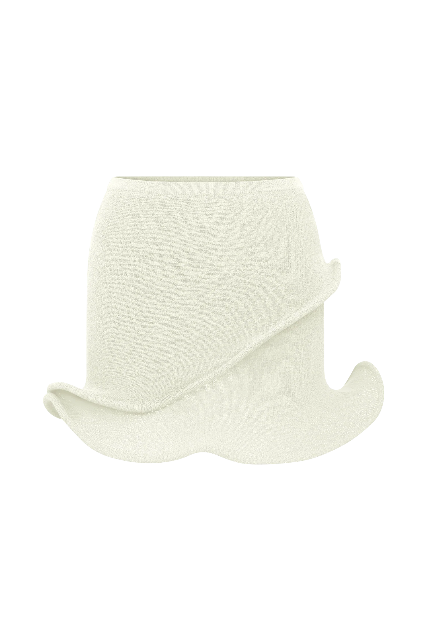 Haisley Knit Mini Skirt - Ivory - Image 9