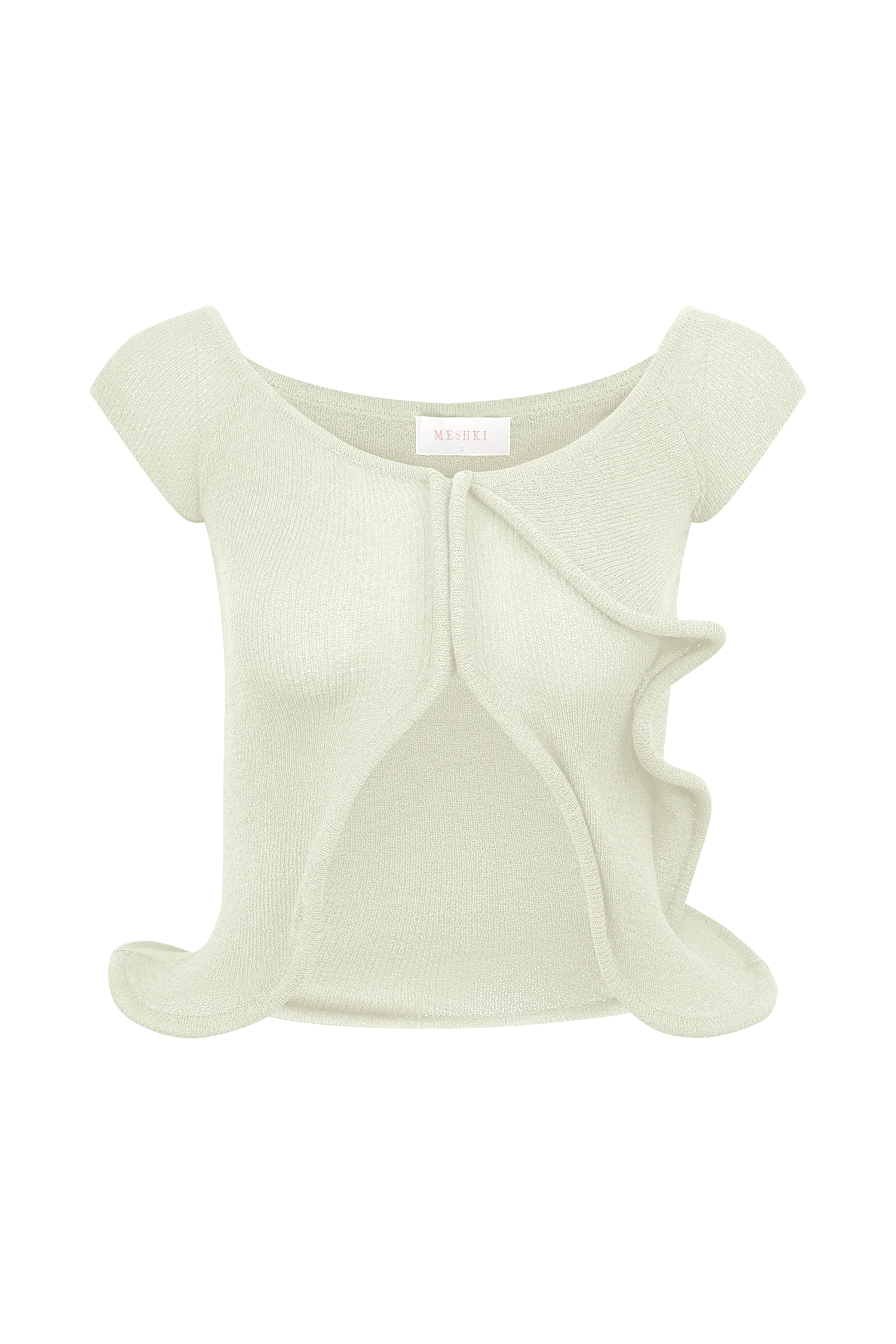 Haisley Off Shoulder Knit Top - Ivory - Image 9