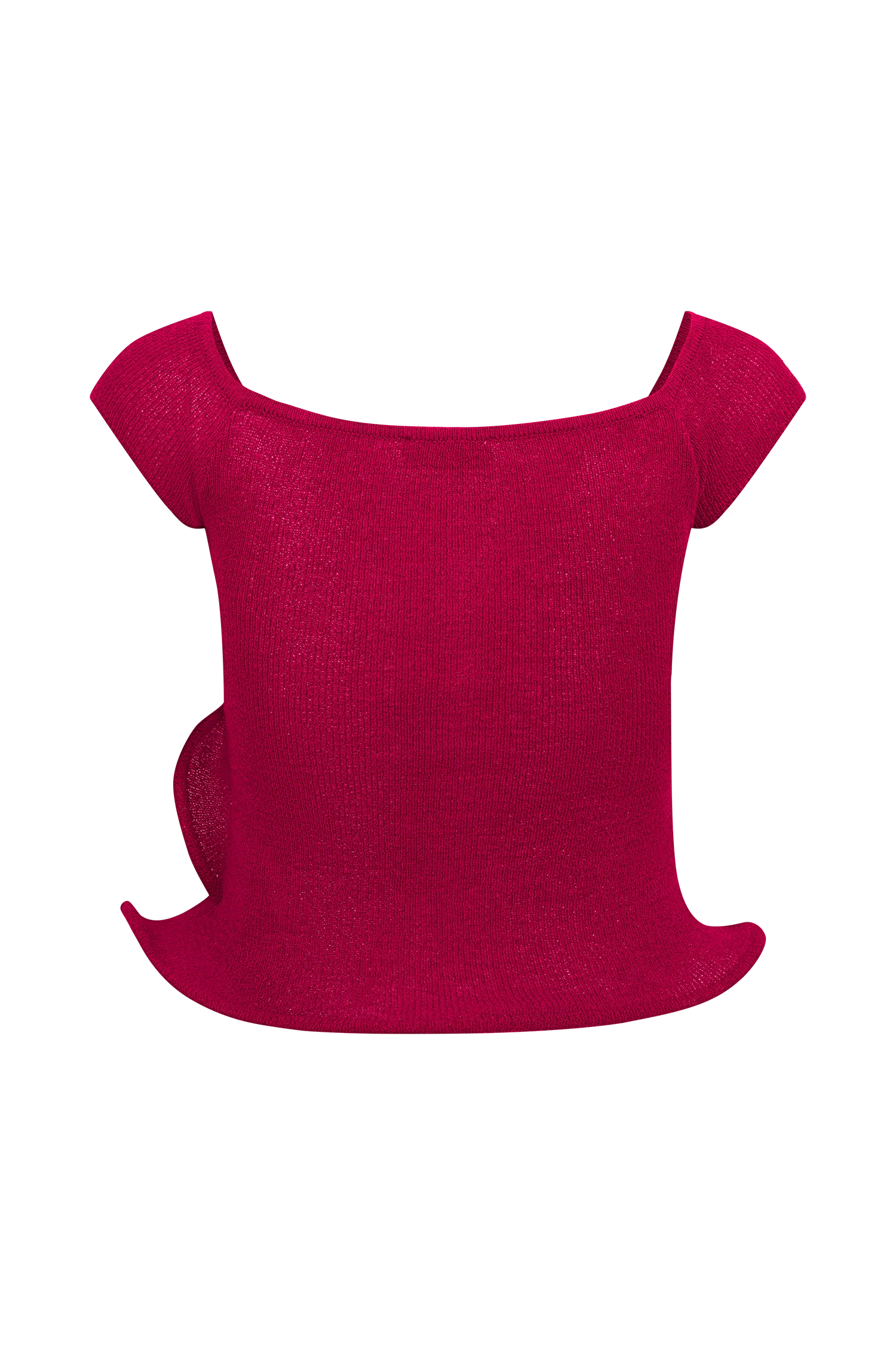 Haisley Off Shoulder Knit Top - Raspberry - Image 8