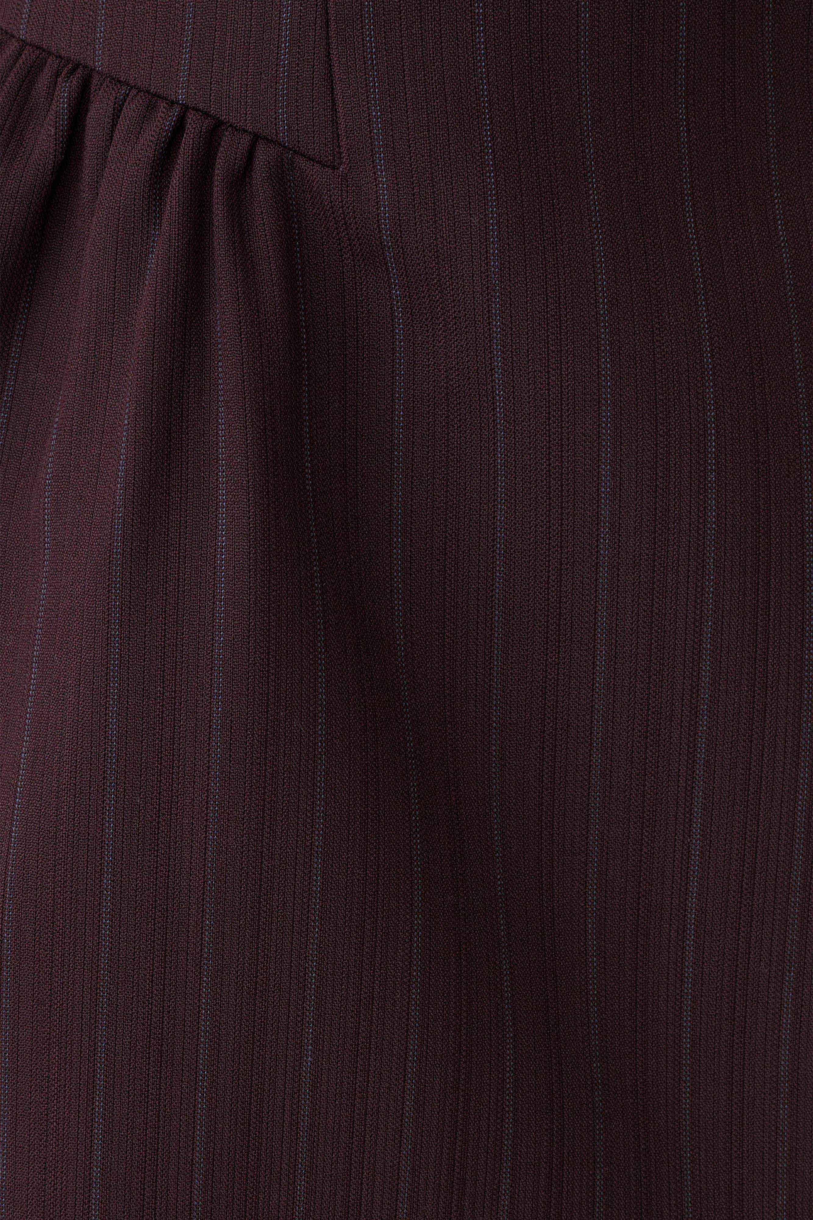 Hallie Boat Neck Mini Dress - Plum Pinstripe - Image 12