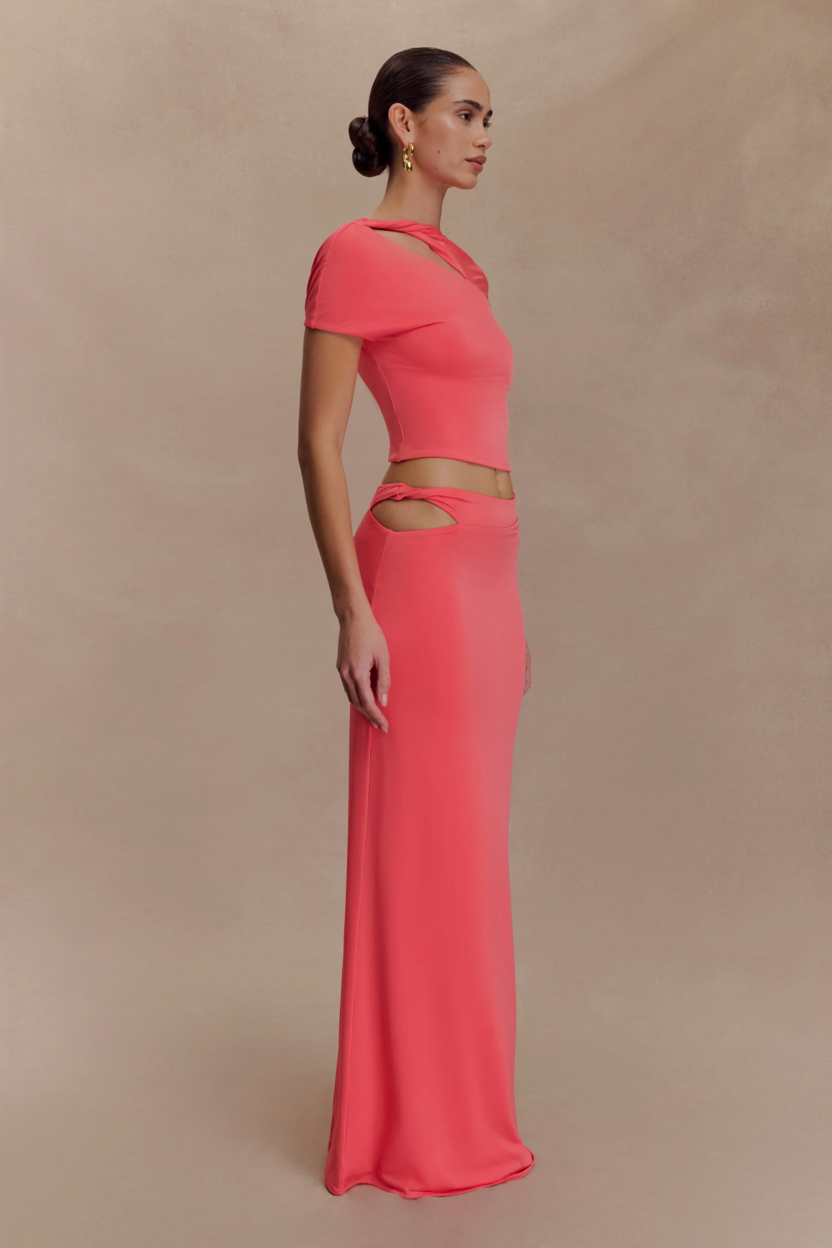 Haven Slinky Twist Top - Coral - Image 4