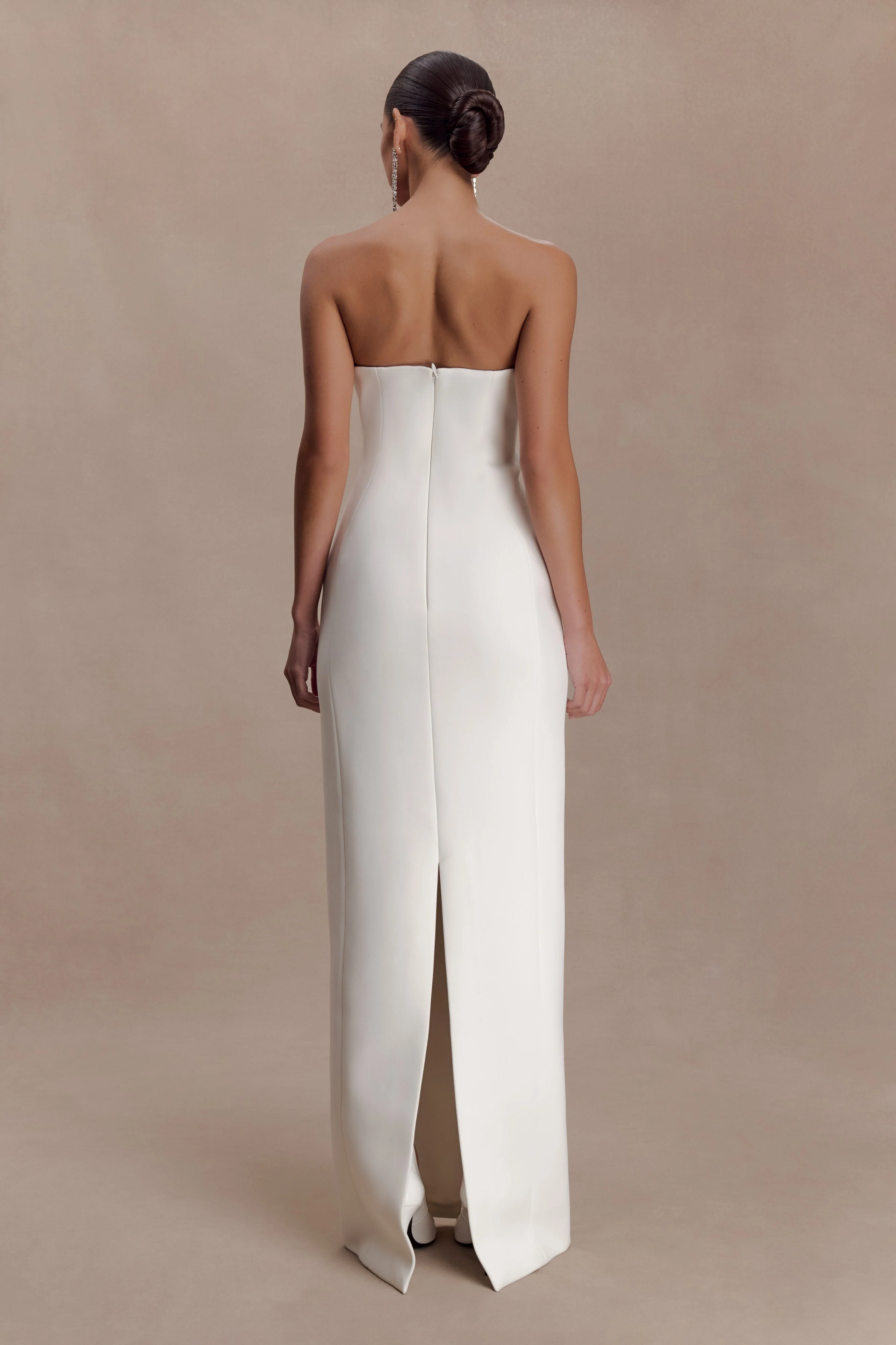 Hilda Embellished Strapless Maxi Dress - White - Image 2