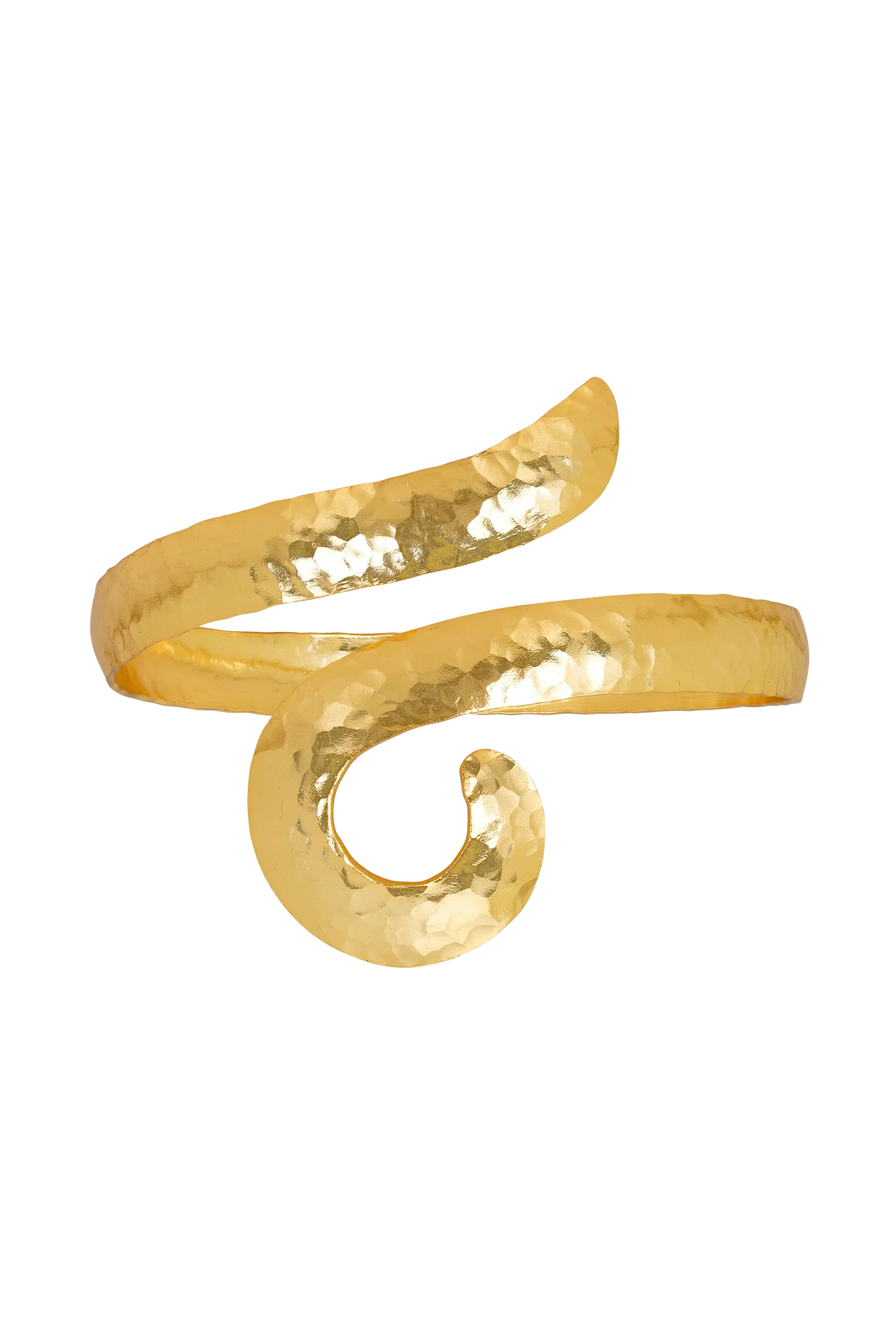 Hyacinth Textured Swirl Arm Band - Gold - Image 4