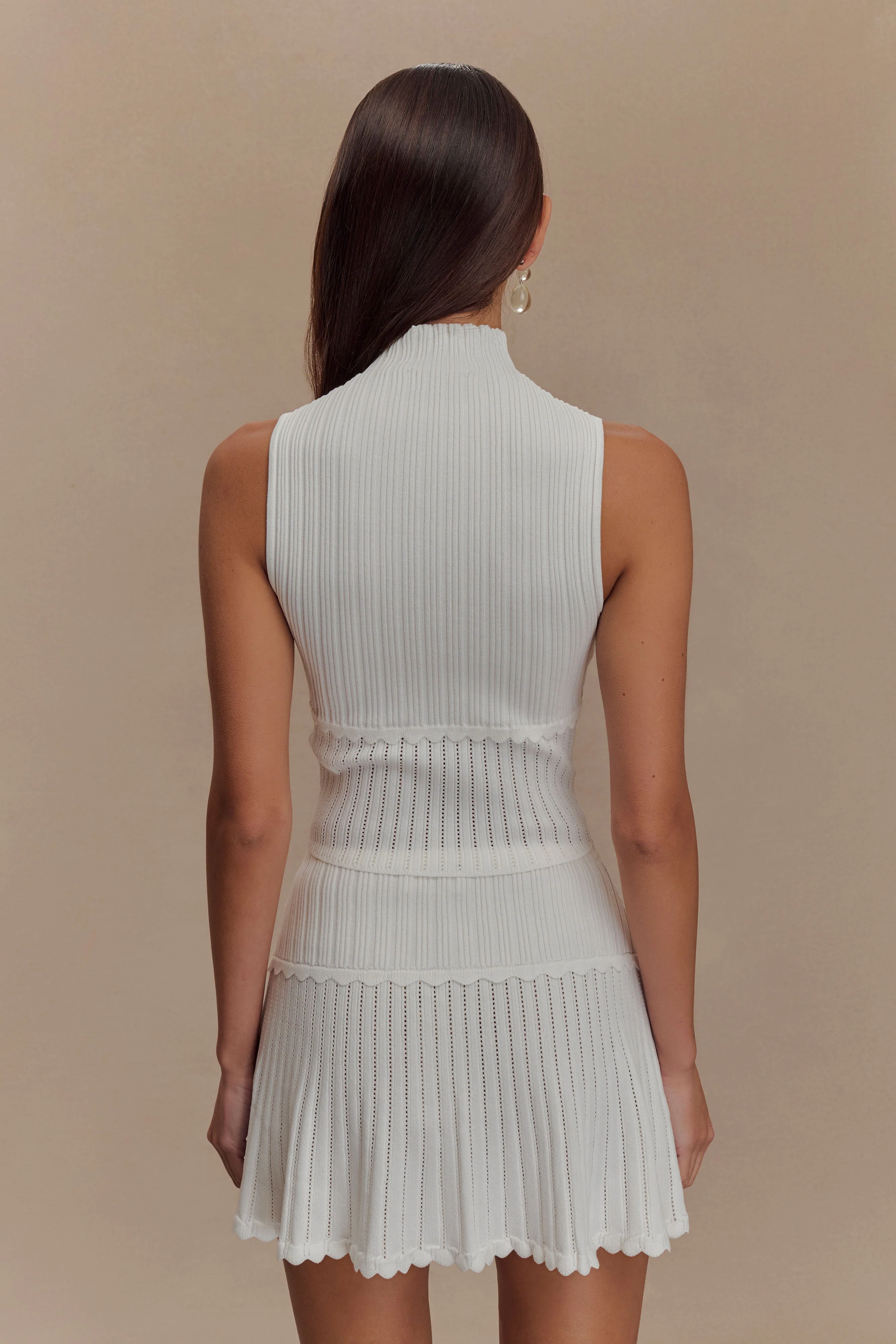 Indy Pointelle Knit Top - Ivory - Image 2