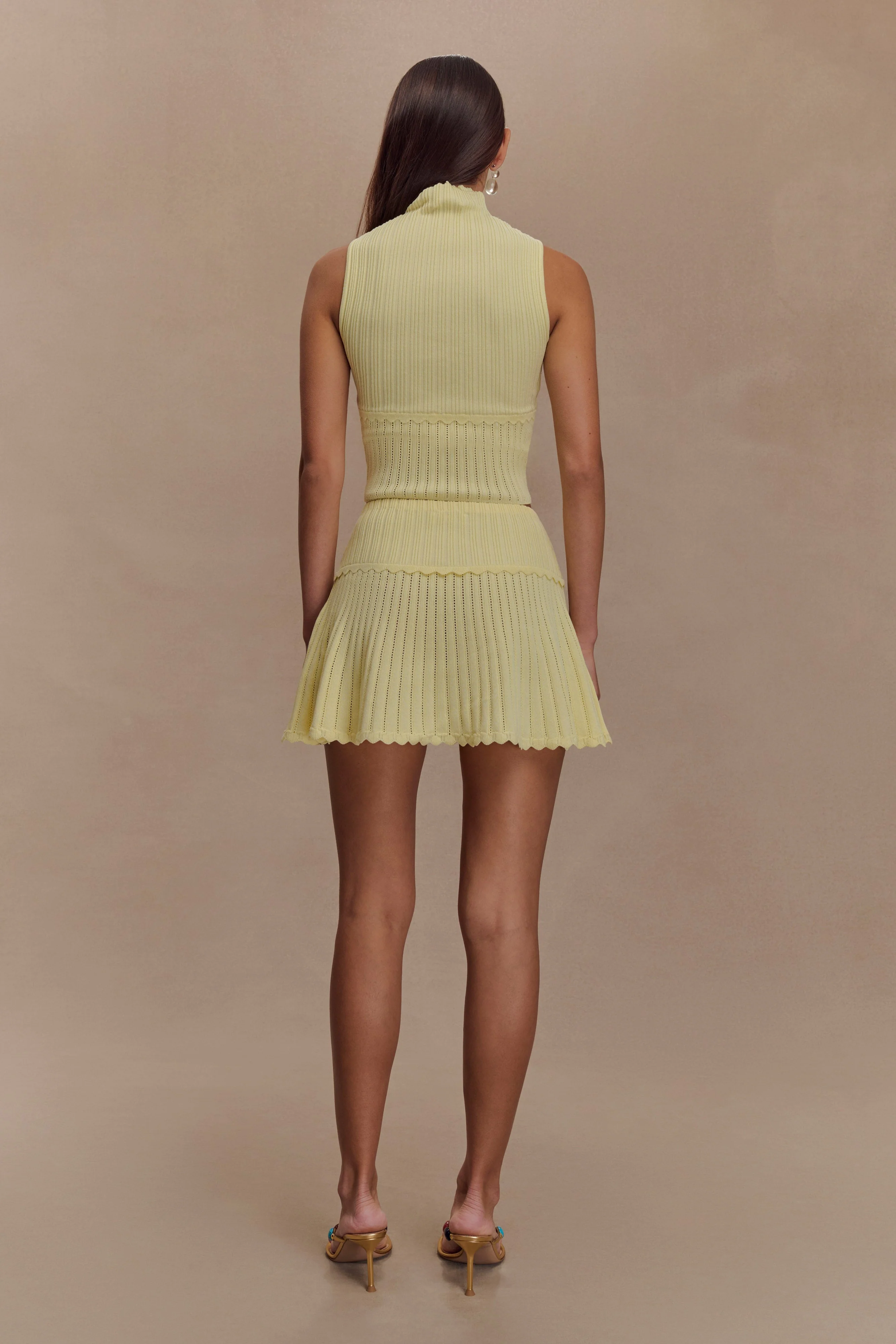 Indy Pointelle Knit Top - Lemon - Image 6