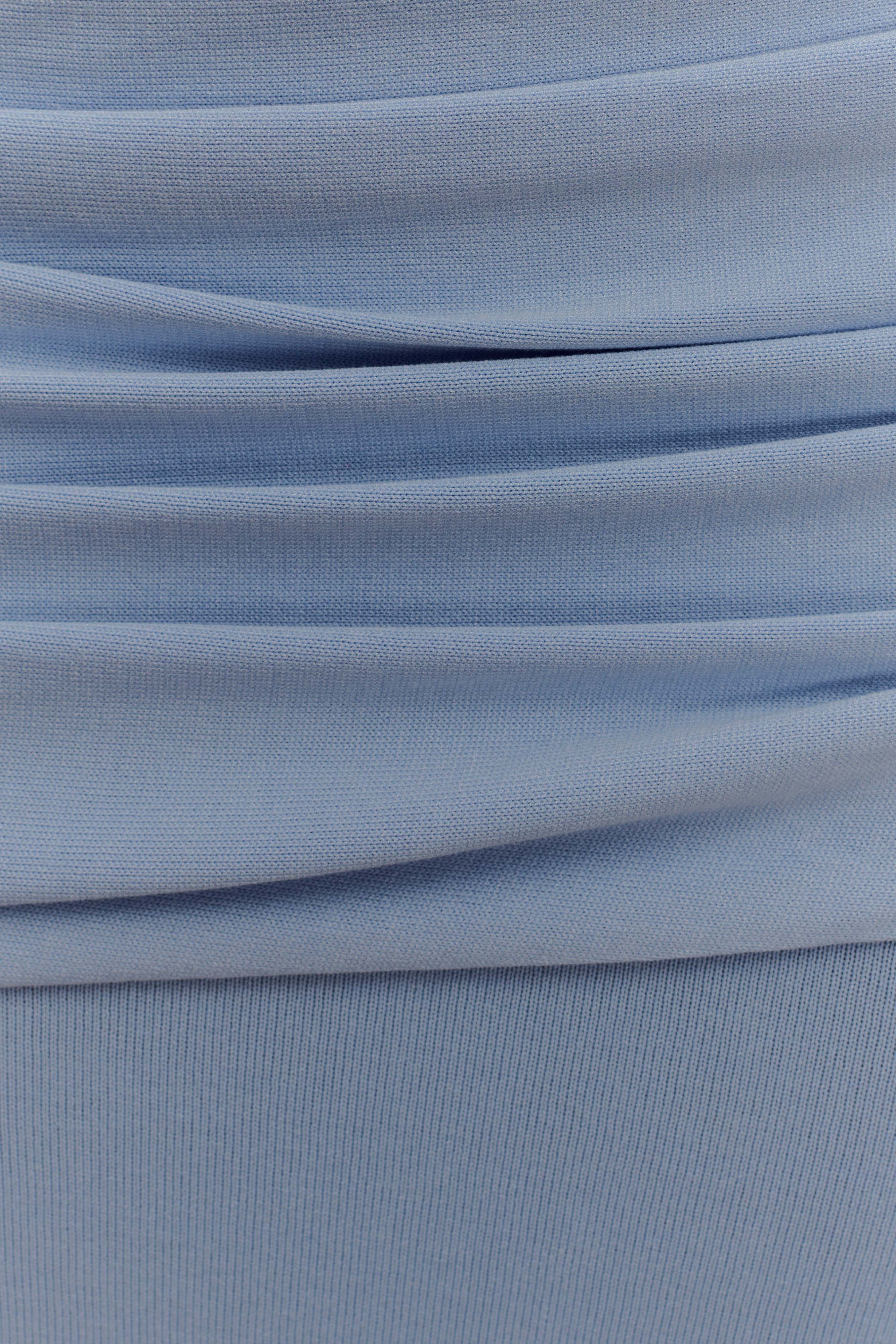 Irene Gathered Knit Top - Blue - Image 7