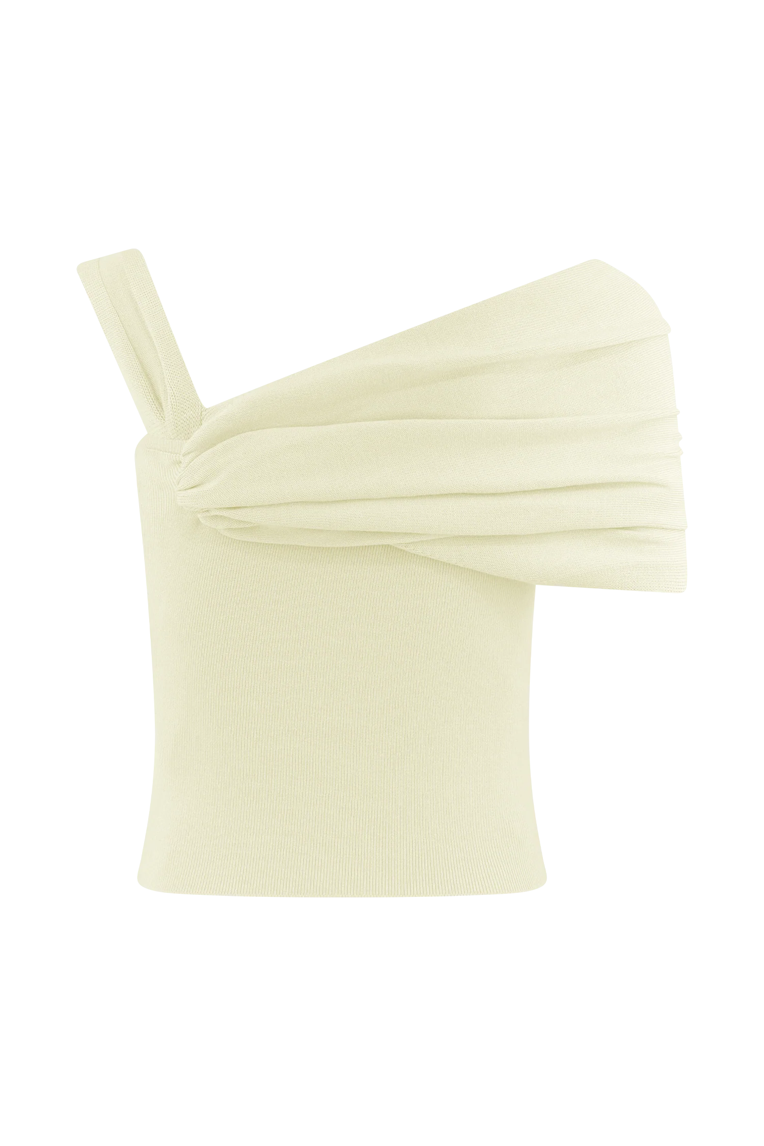 Irene Gathered Knit Top - Ivory - Image 6