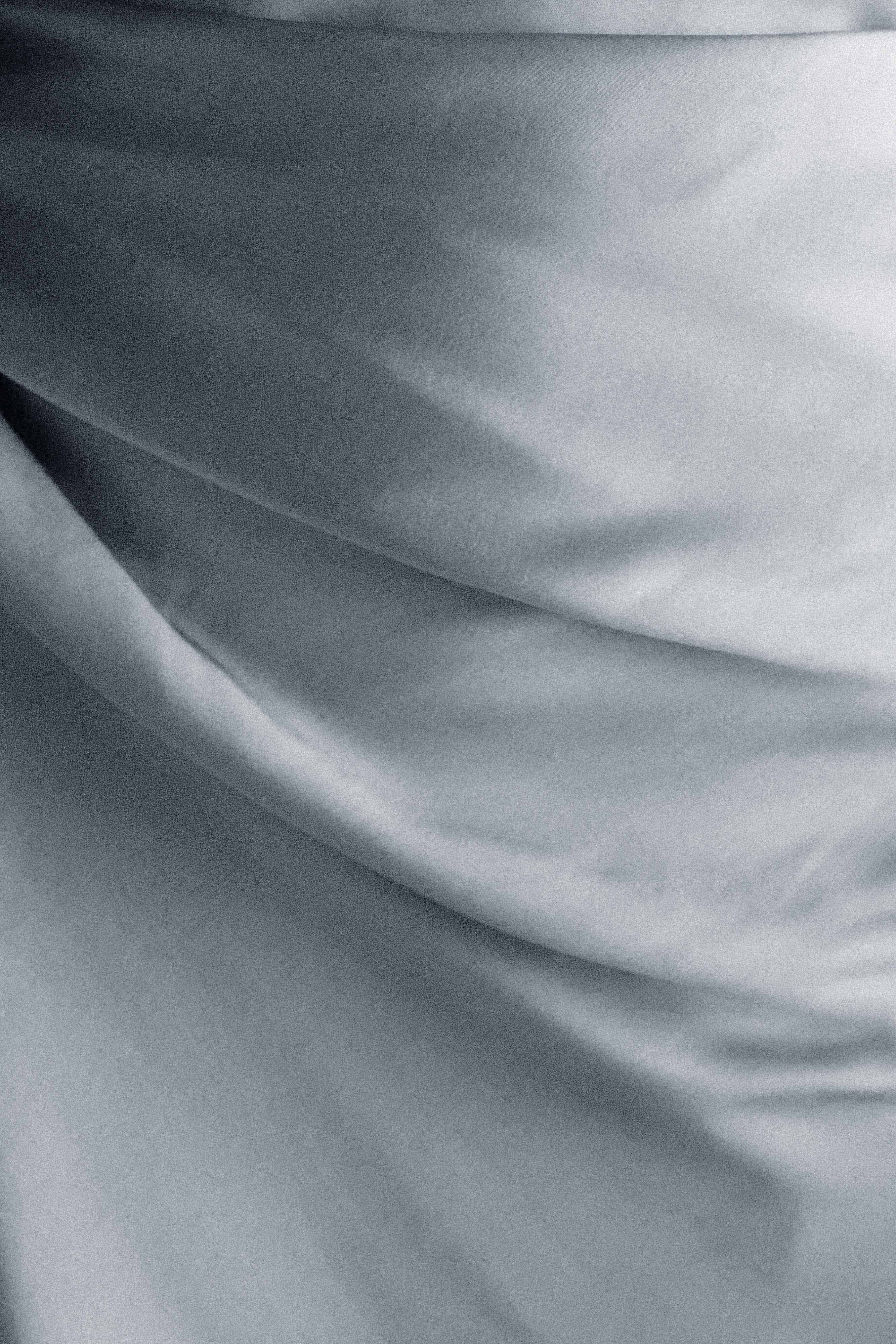 Iris Long Sleeve Satin Maxi Dress - Frosted Blue - Image 11