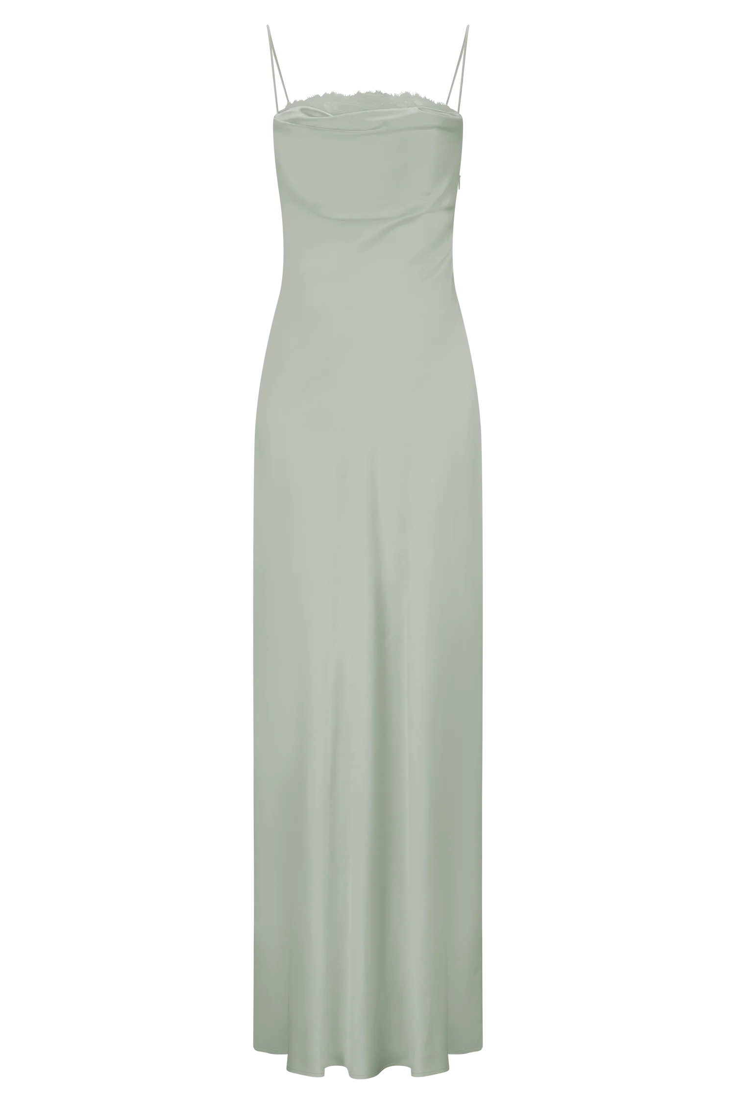 Isadora Lace & Satin Maxi Dress - Sage - Image 9