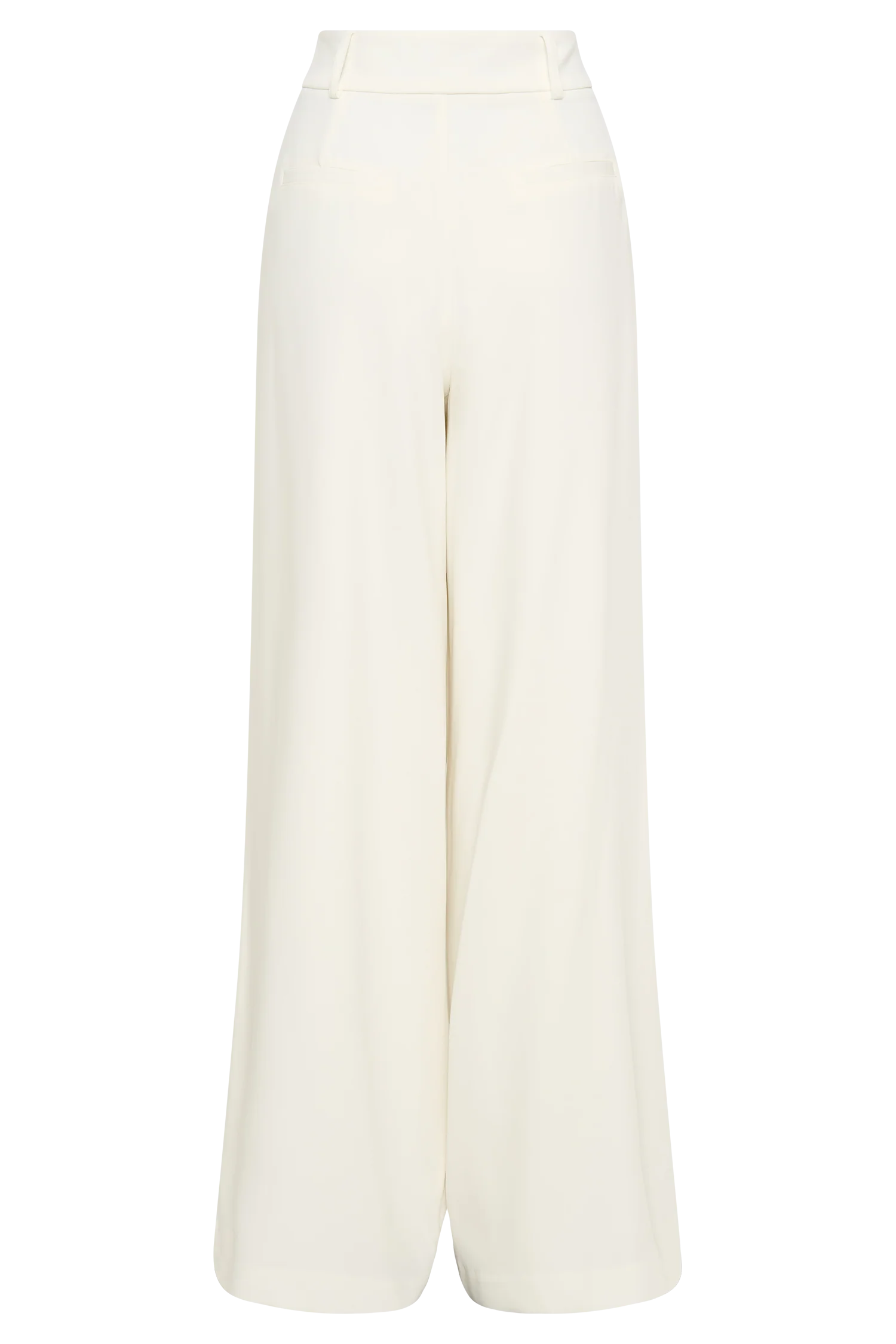 Jacqueline Pleated Wide Leg Pants - Ivory - Image 9