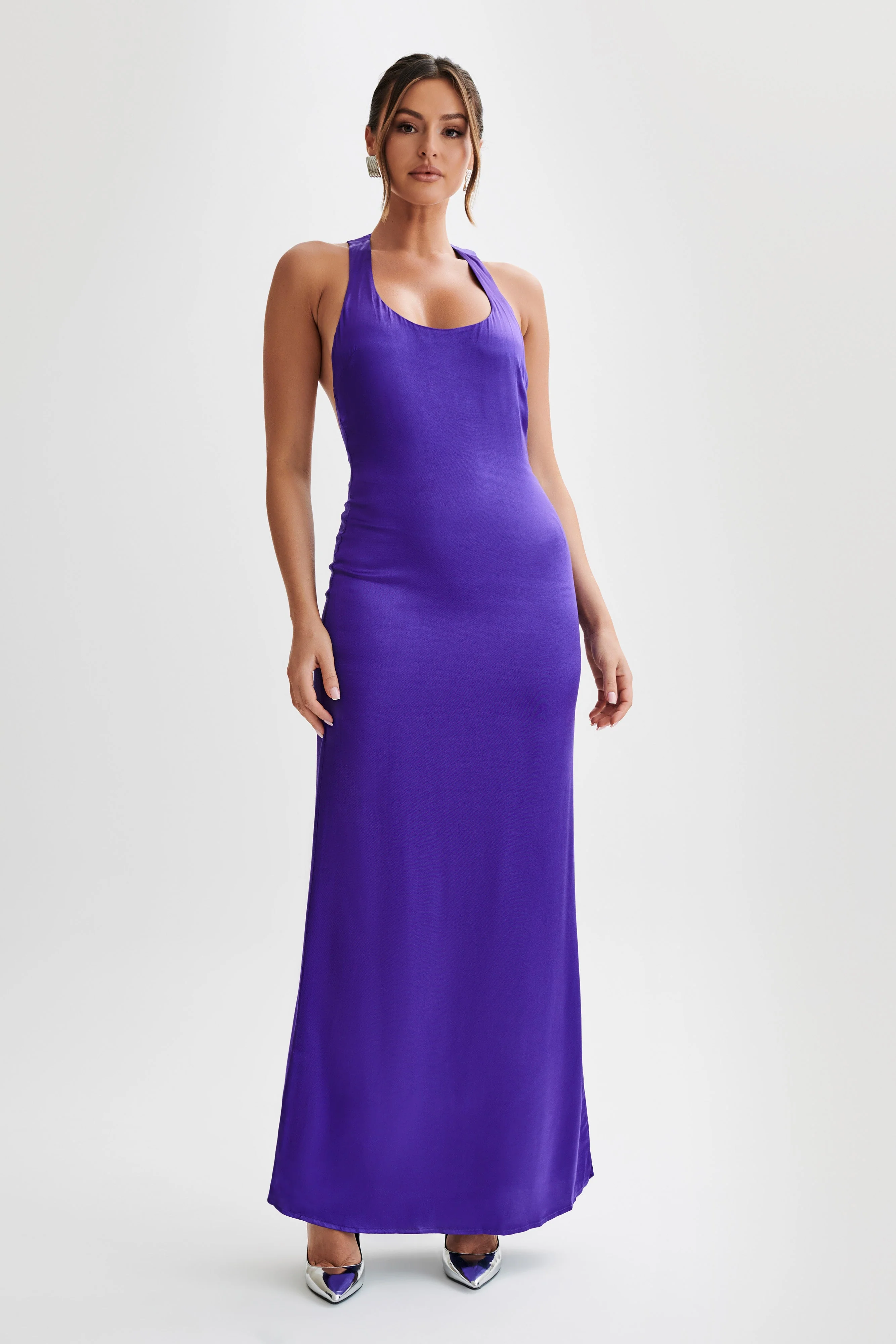 Jacquelyn Racerback Maxi Dress - Deep Purple - Image 4