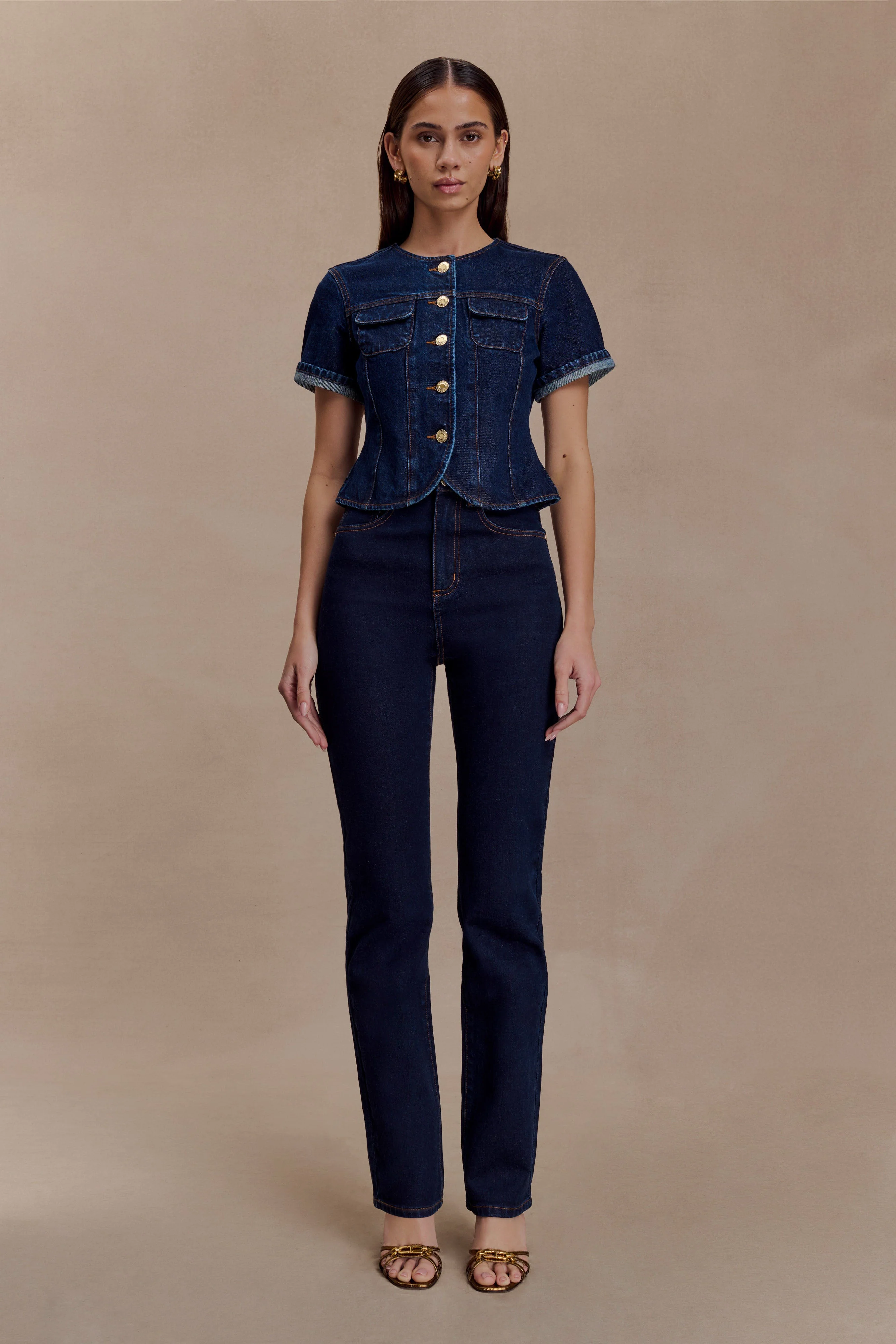 Janessa Skinny Denim Jeans- Indigo Blue - Image 7