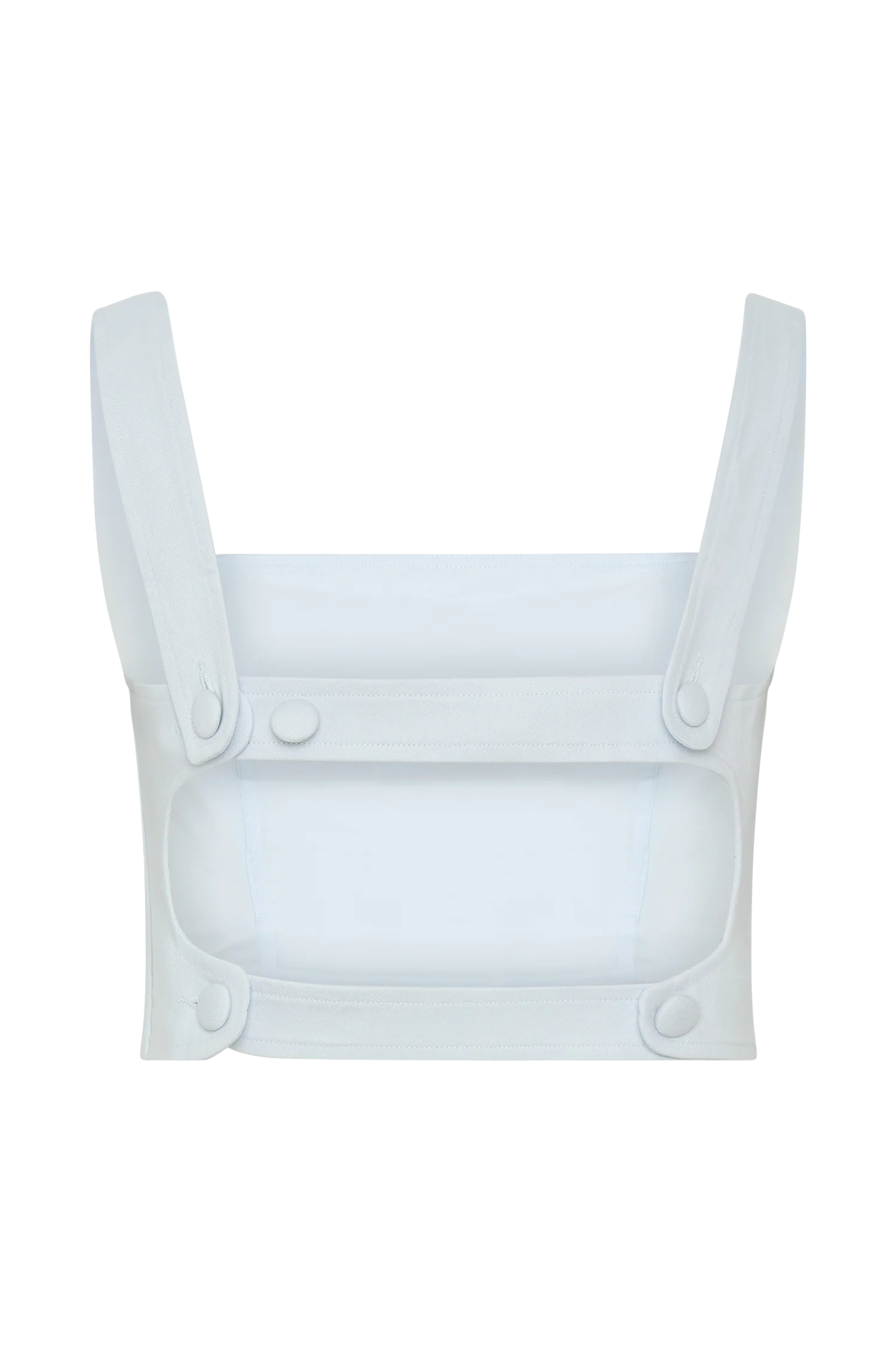 Josephine Crop Top With Open Back - Ice Blue - Image 8