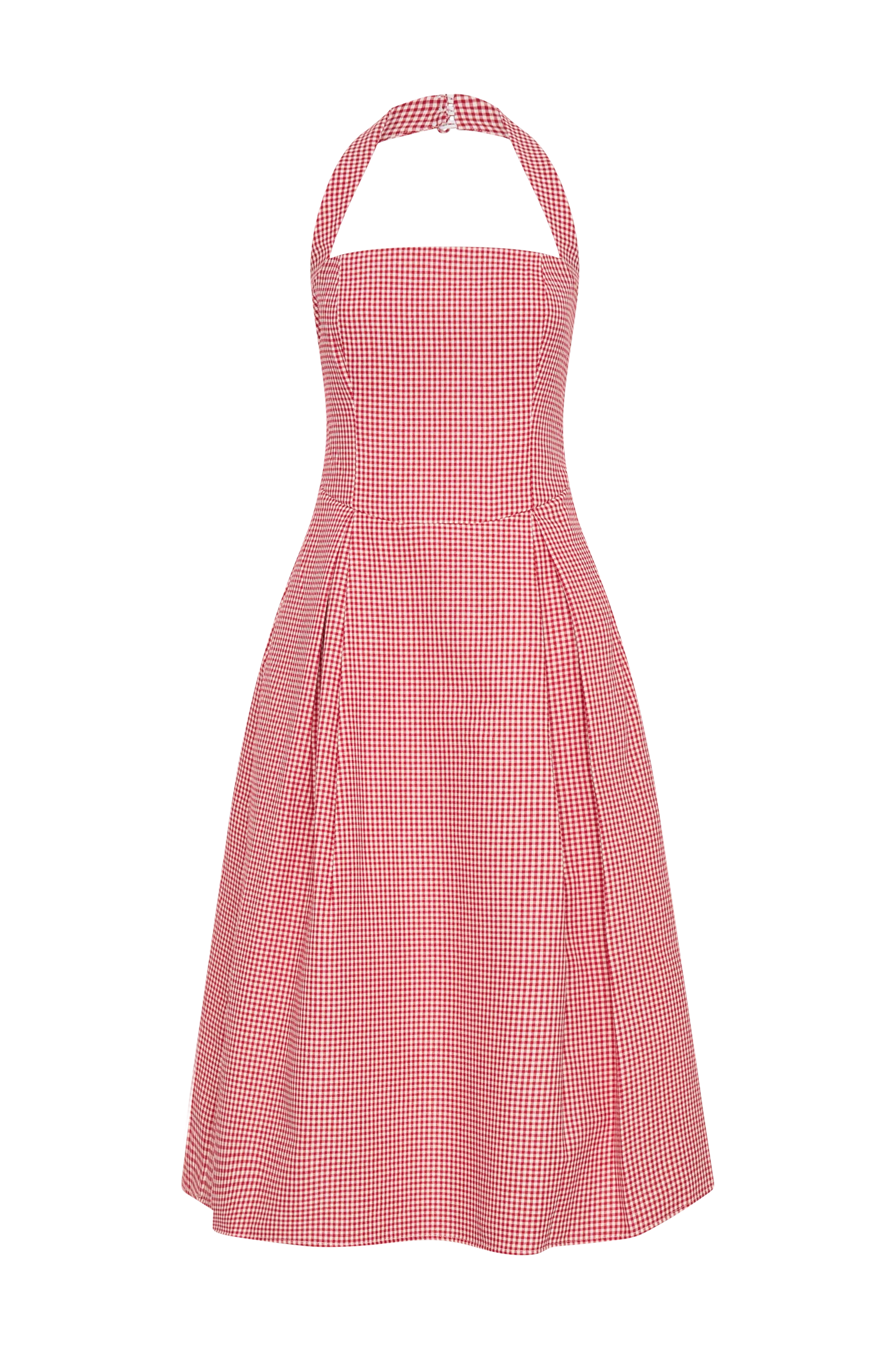 Juana Halter Midi Dress - Red Gingham - Image 10