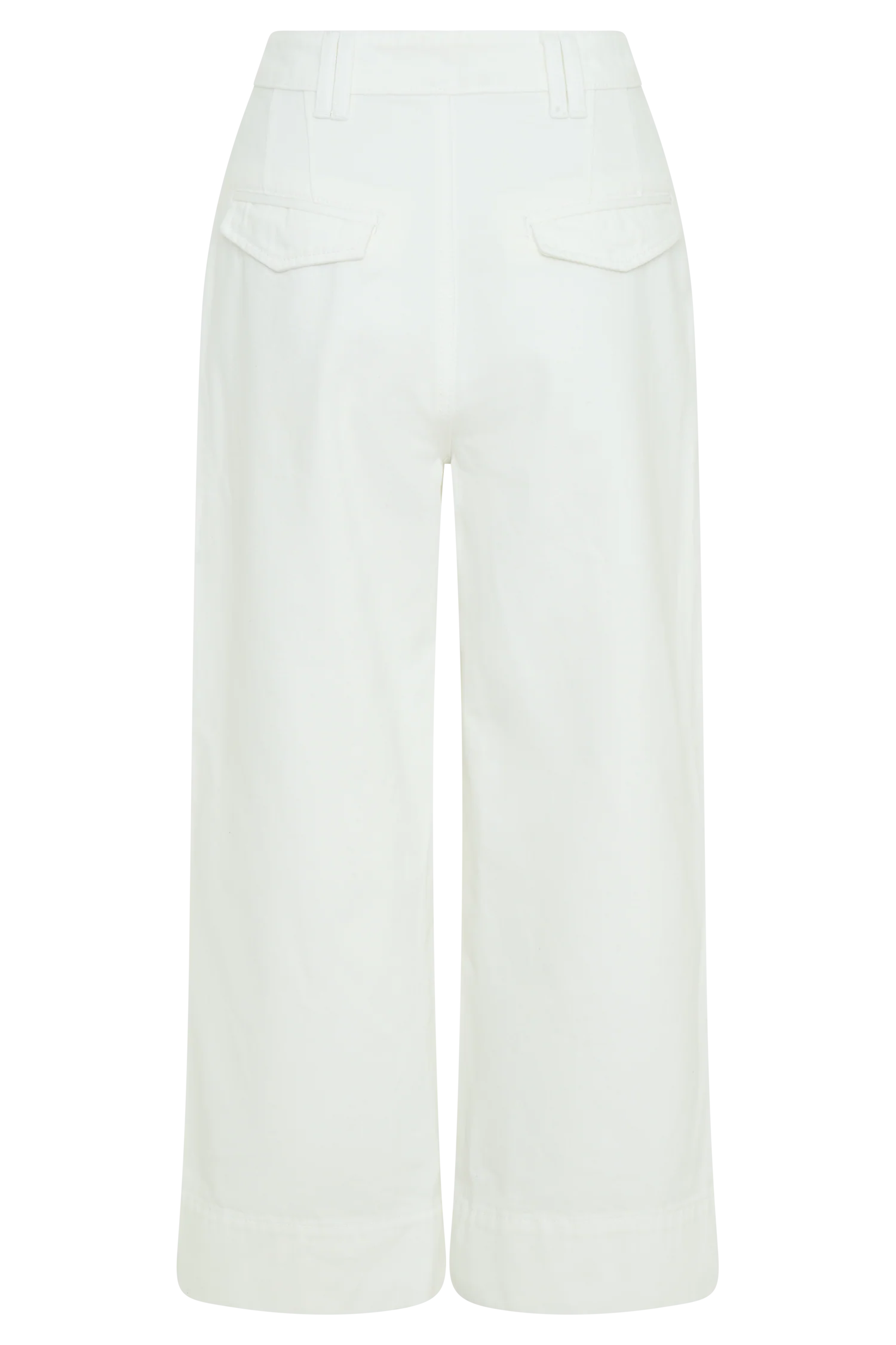 Kaitlyn Cropped Wide Leg Jeans - White - Image 6