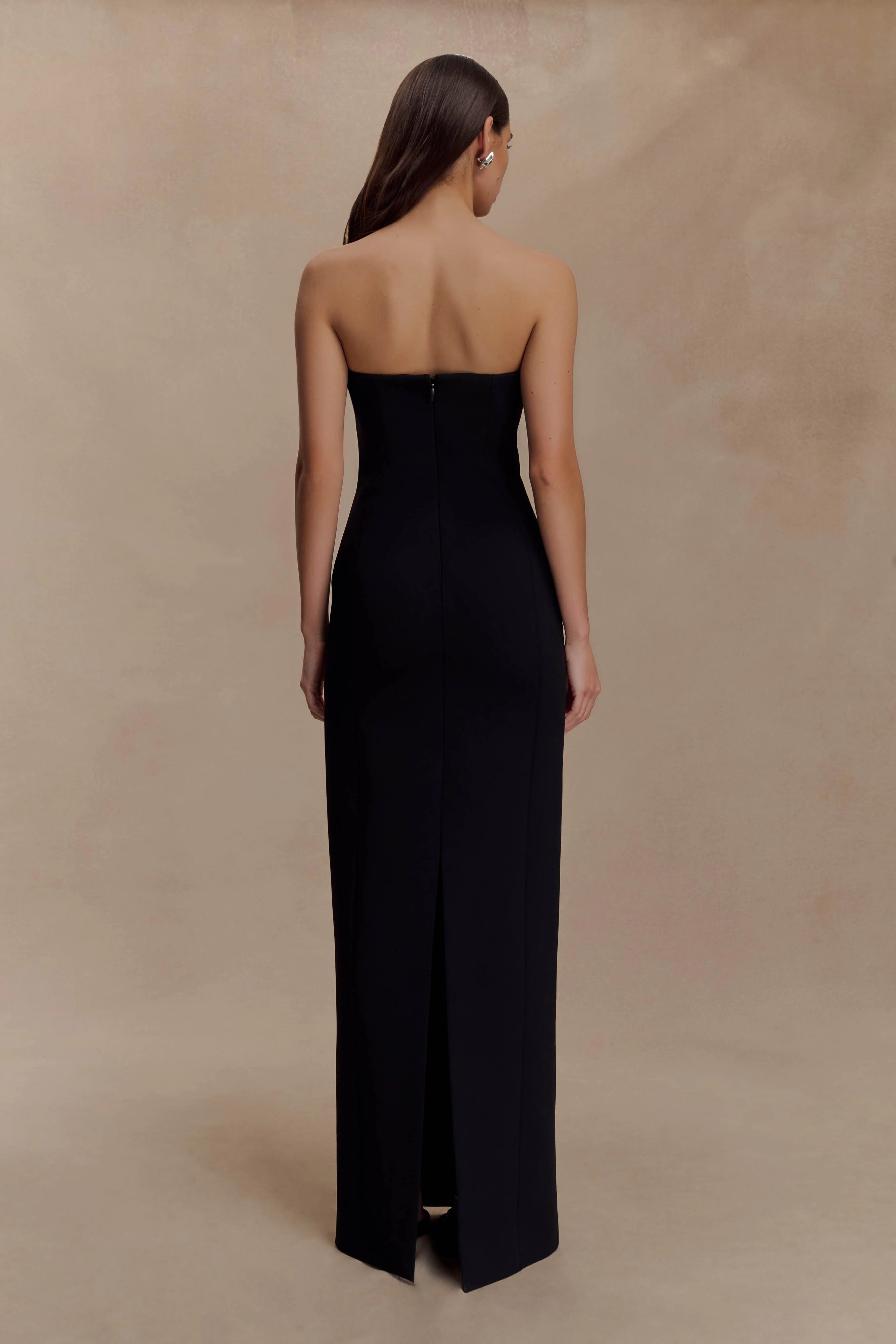 Kalila Strapless Crepe Maxi Dress - Black - Image 2