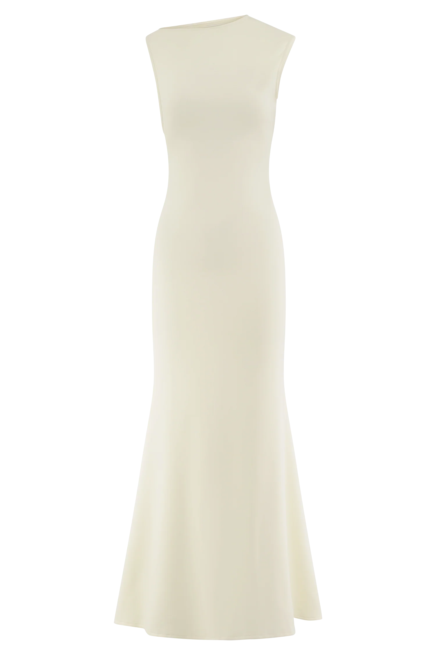 Katerina Scuba Jersey Cut Out Maxi Dress - Ivory - Image 7
