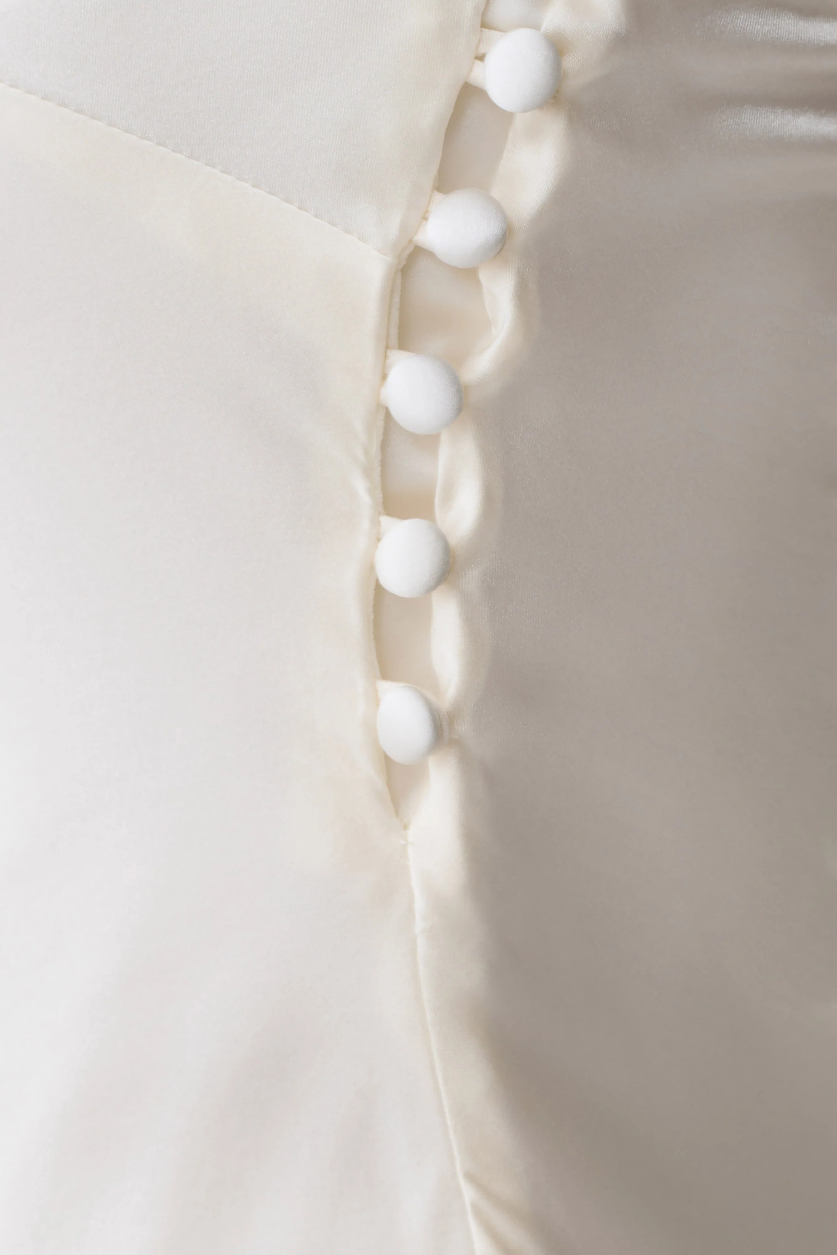 Kayla Silk Blend Strapless Asymmetric Top - Ivory - Image 7