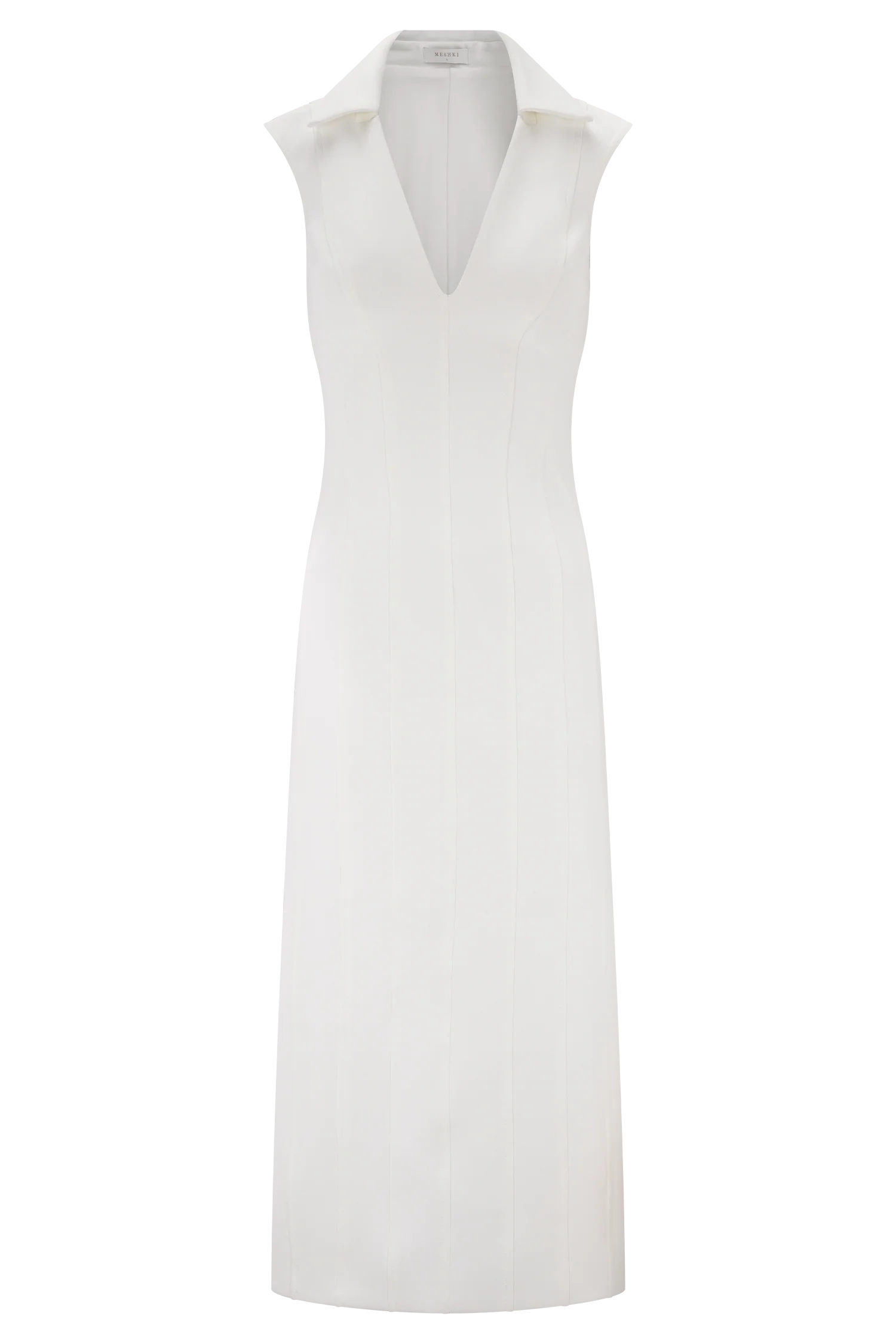 Keagan Sleeveless Midi Dress - Ivory - Image 7