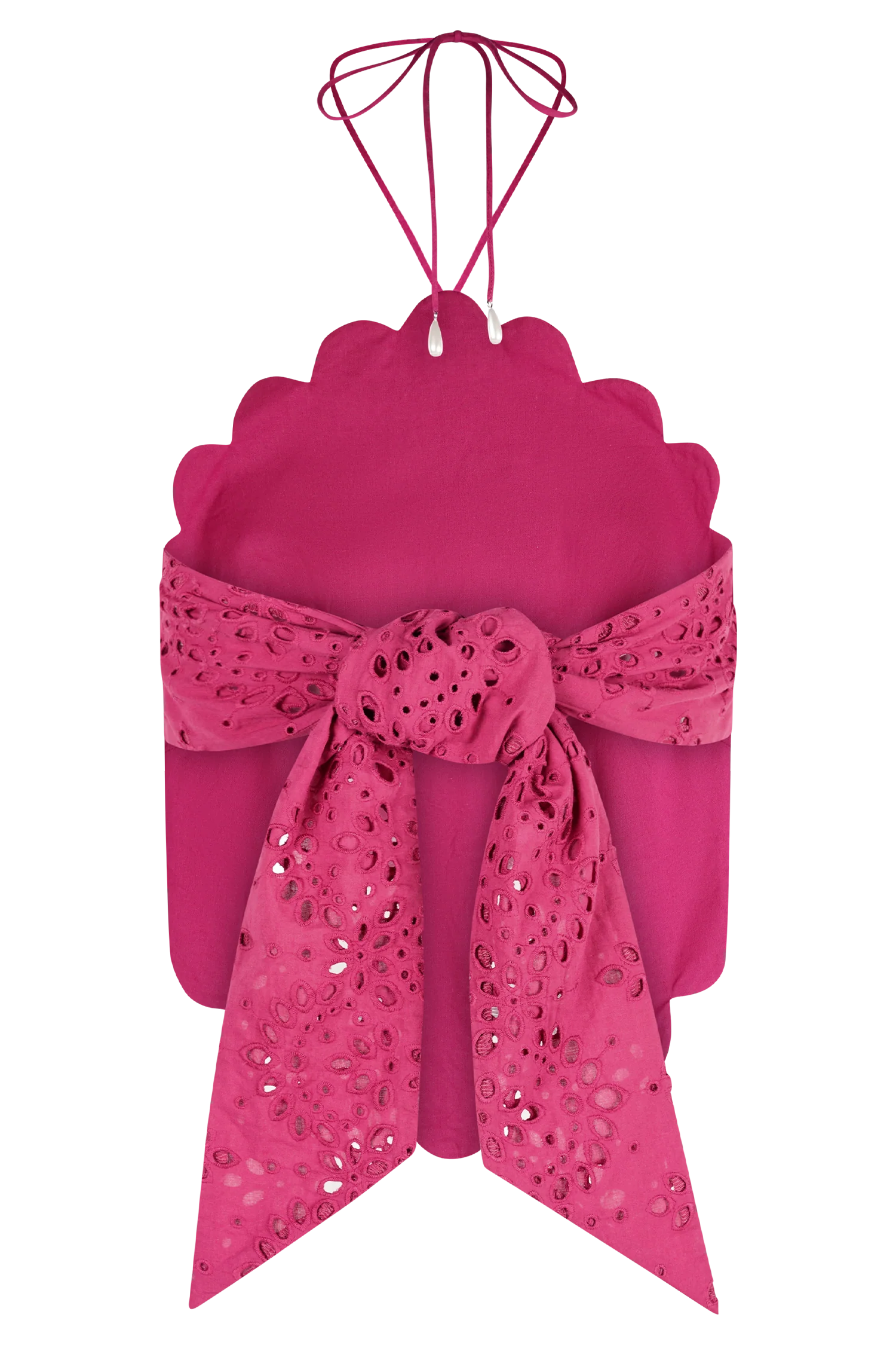 Kensley Broderie Halter Top - Dragonfruit - Image 9