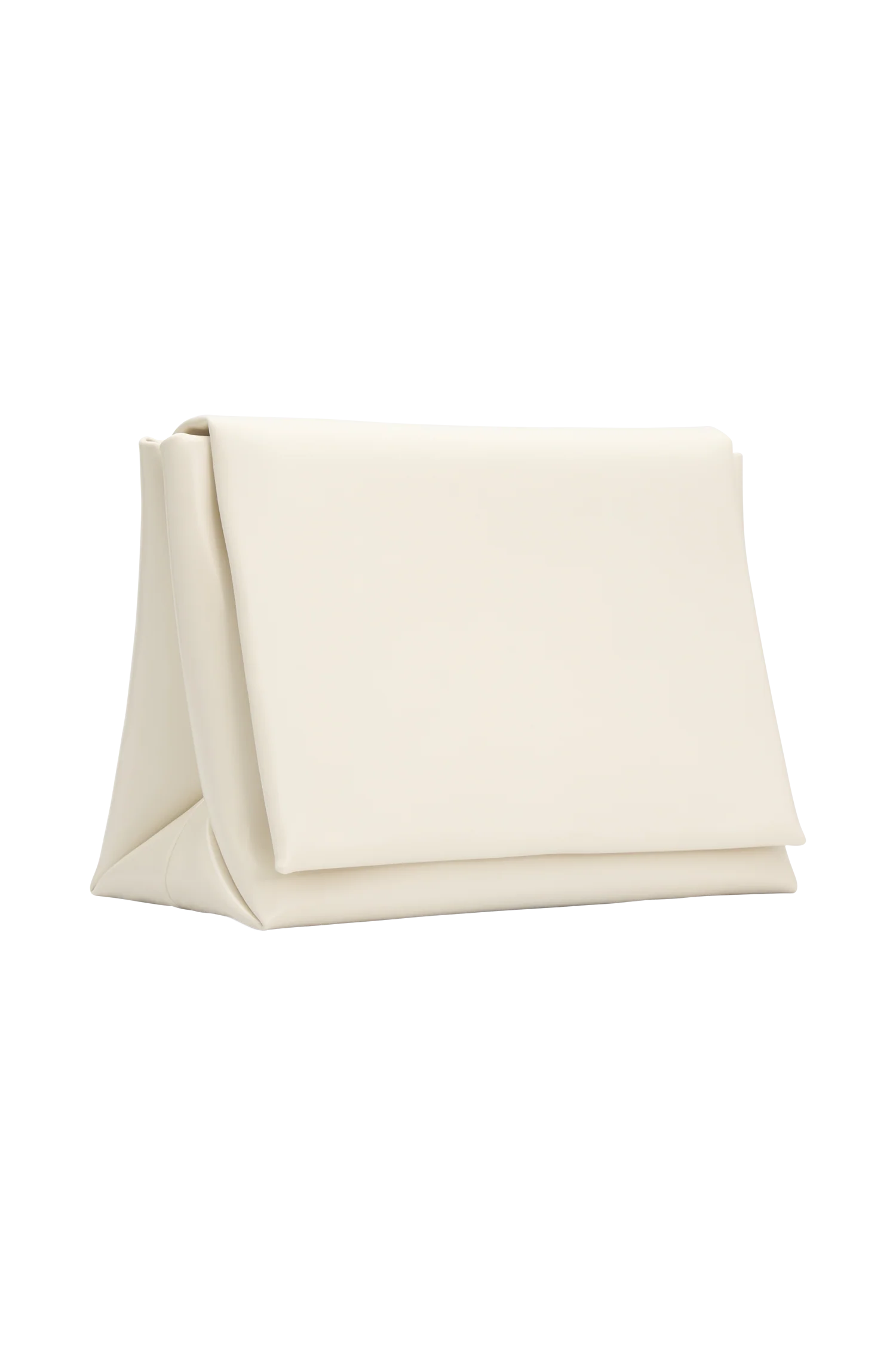Kiera Faux Leather Oversized Clutch - Ivory - Image 6