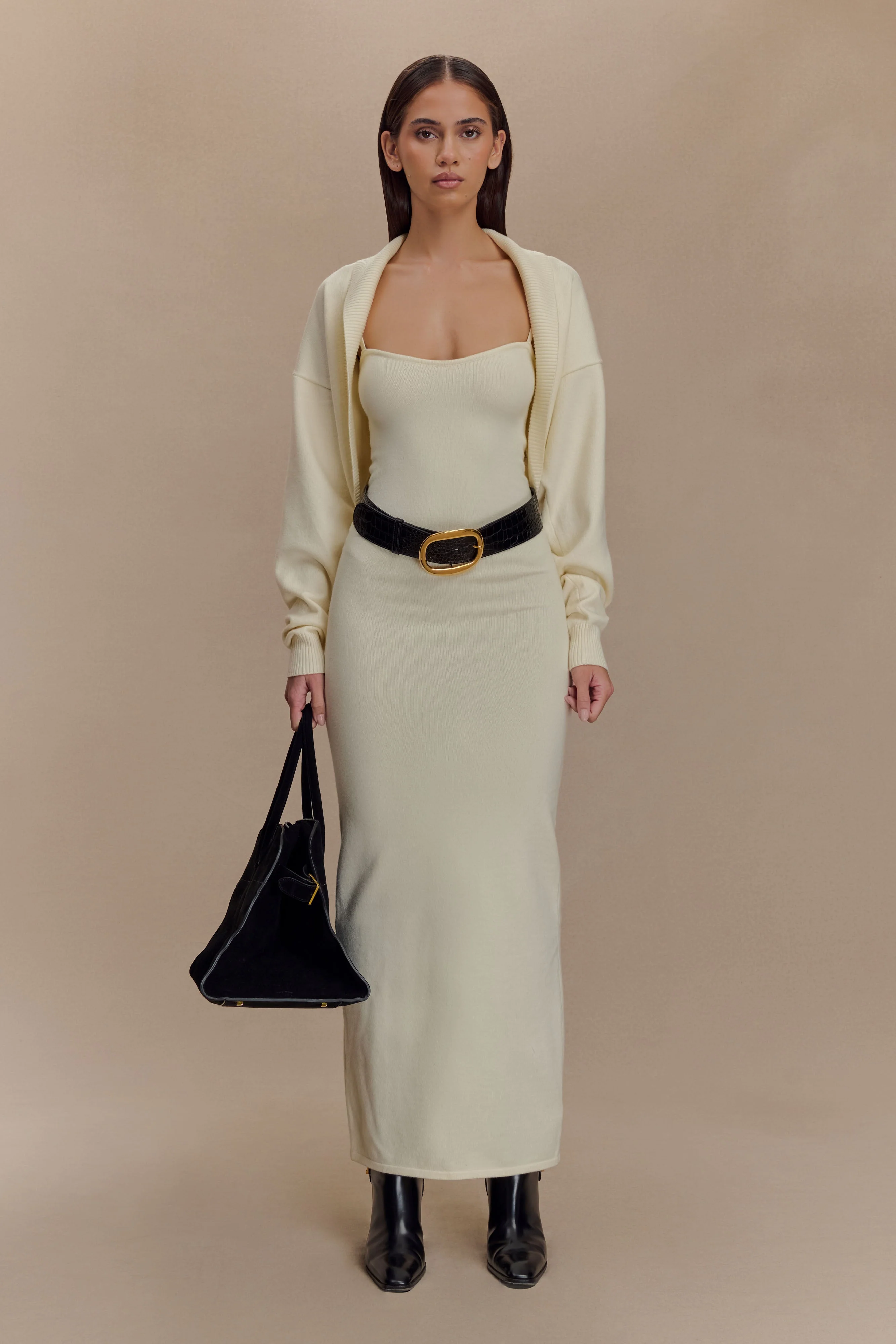 Kingston Knit Maxi Dress - Ivory - Image 4
