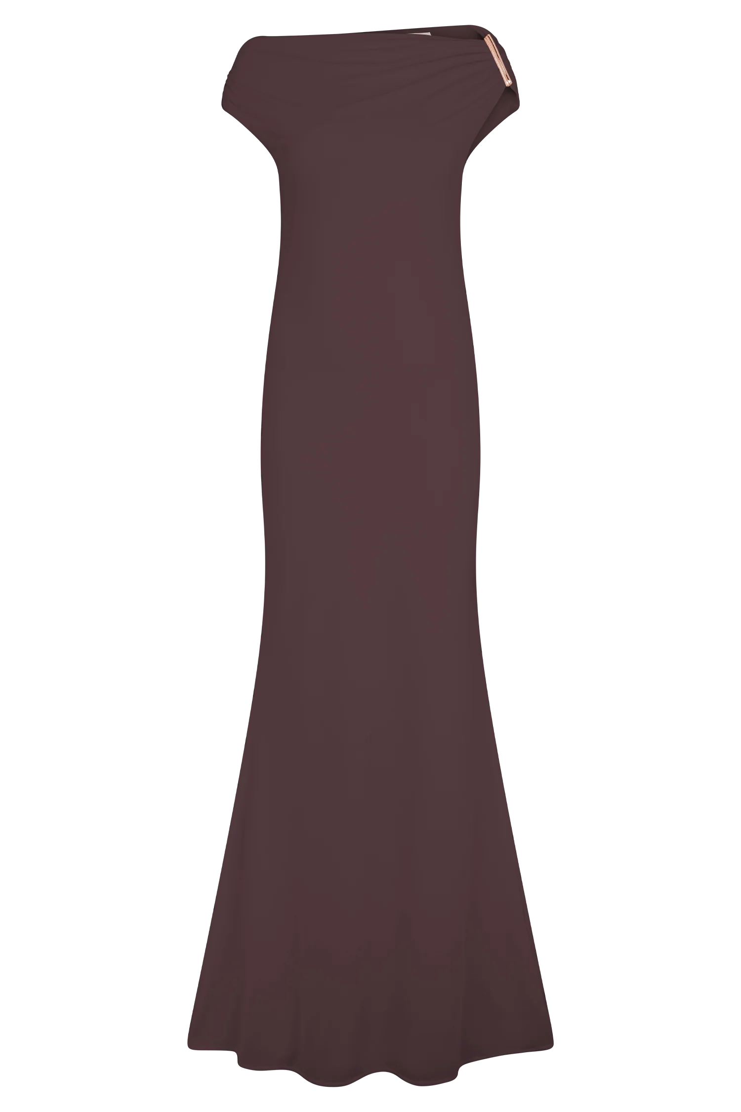 Kinsley Slinky Maxi Dress With Hardware - Chocolate - Image 8