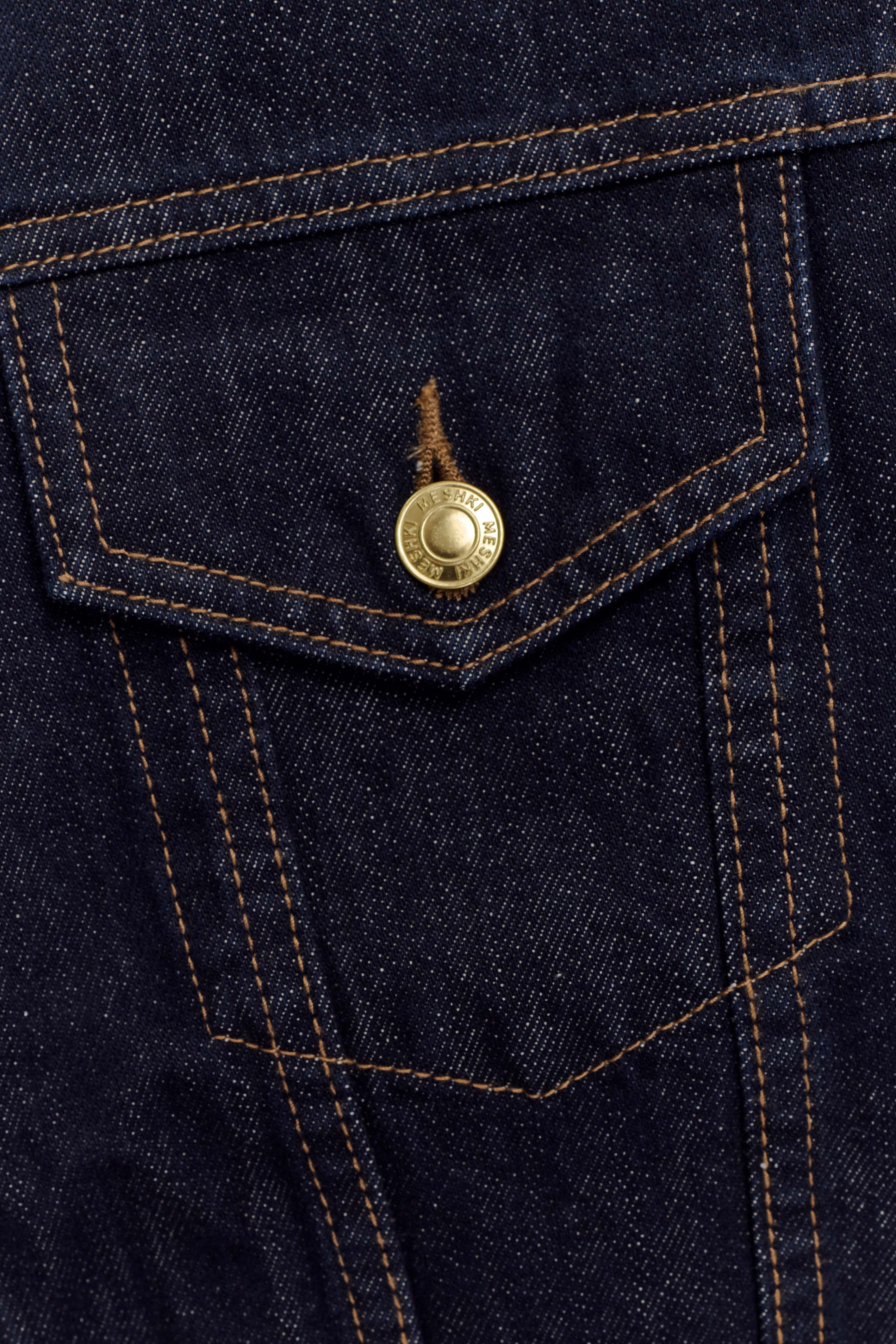 Kirra Cinched Denim Jacket - Washed Indigo Blue - Image 9