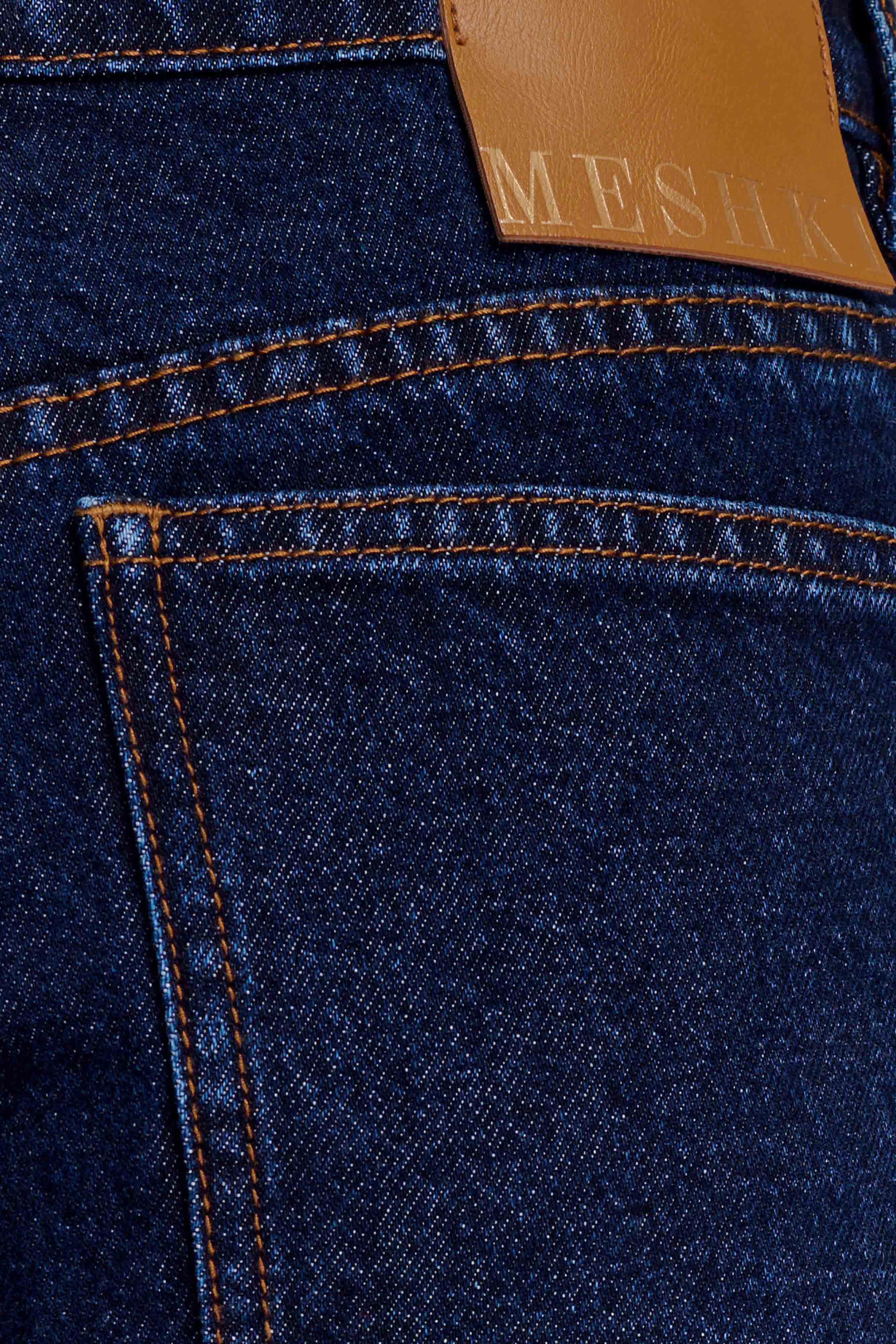 Kirralee Straight Leg Cuffed Jeans - Indigo Blue - Image 7