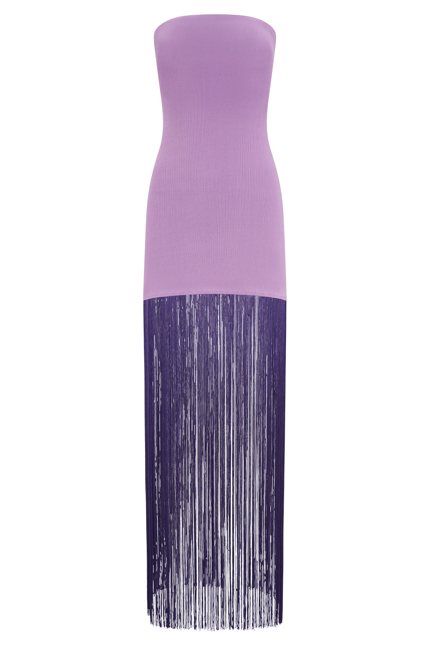 Koah Fringe Bandage Knit Maxi Dress - Purple - Image 10