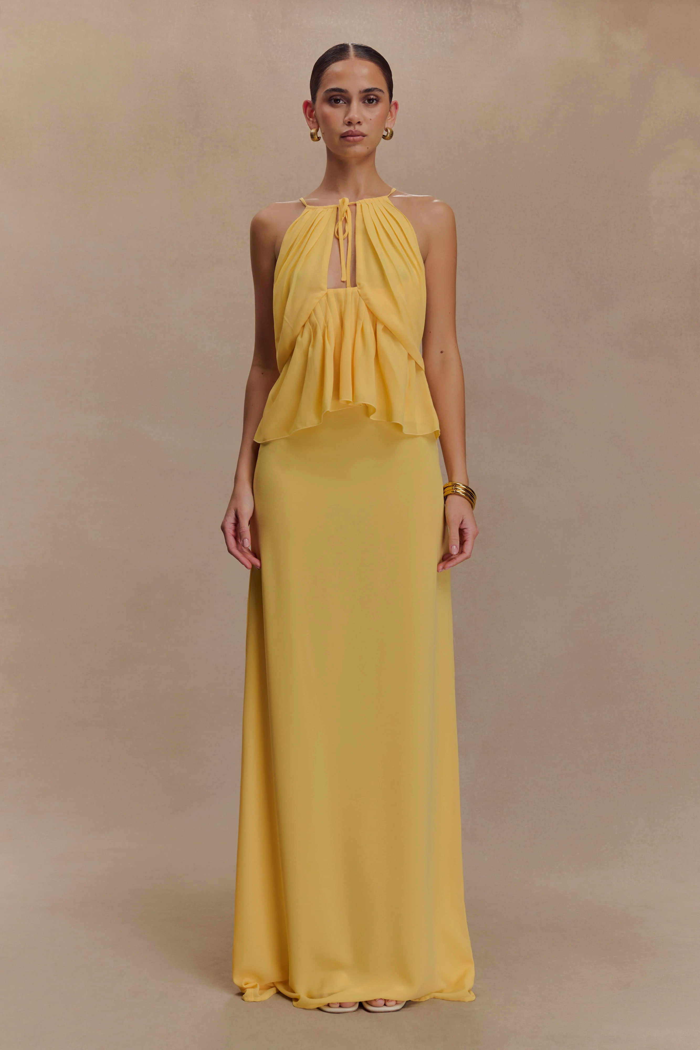 Korra Chiffon Halter Top - Butterscotch - Image 4