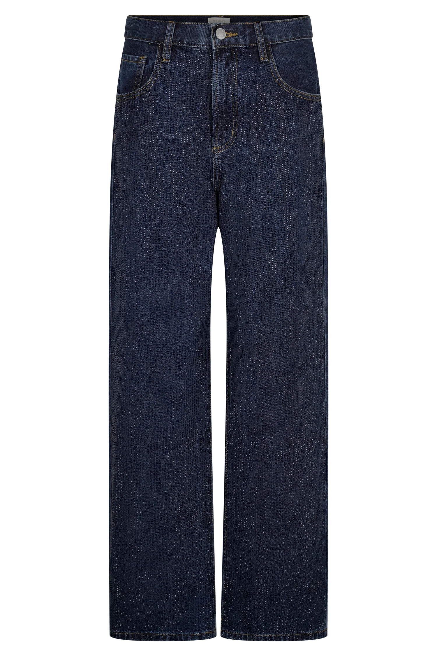 Laina Mid Rise Diamante Denim Jeans - Midnight Blue - Image 10