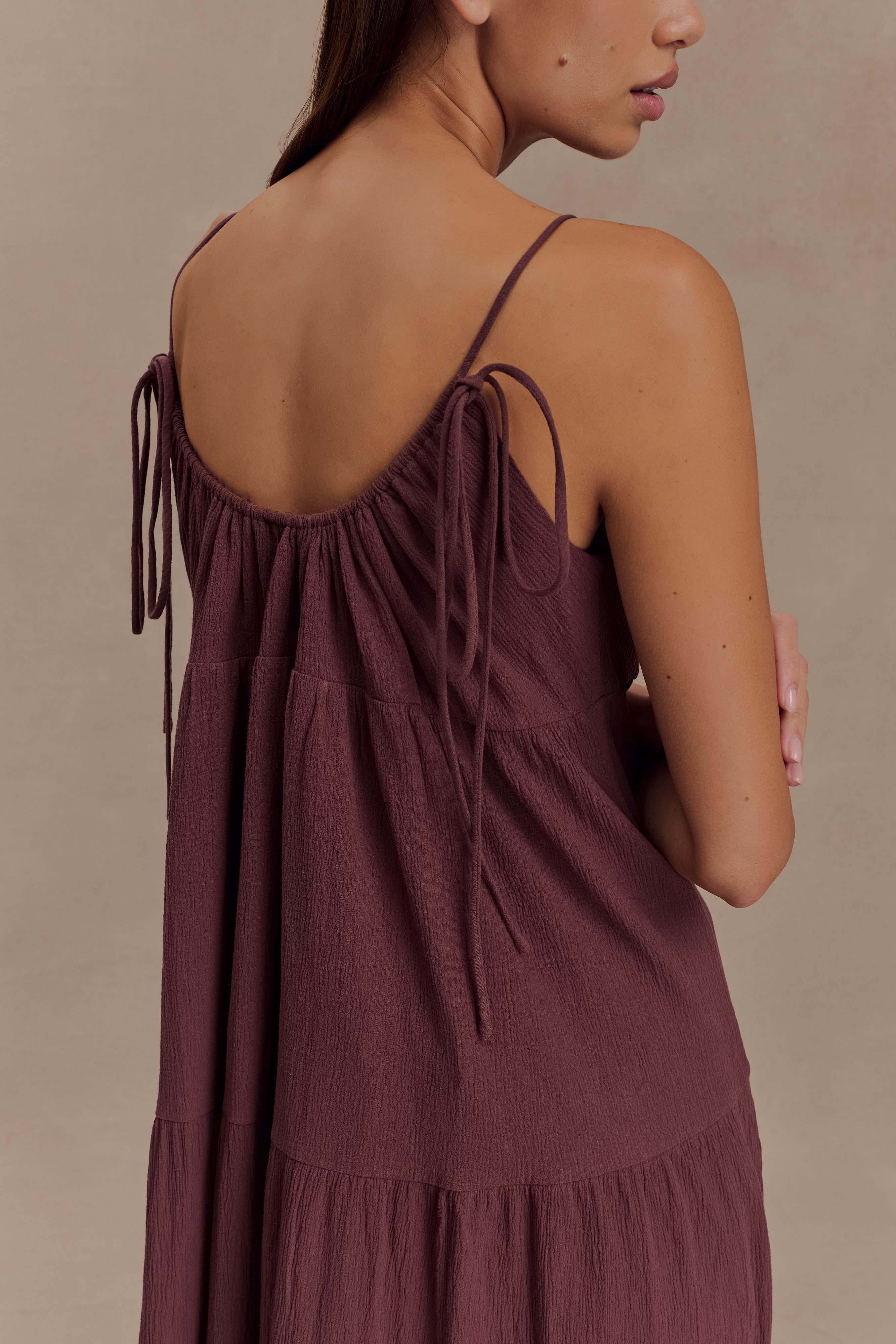 Lenny Front Tie Top - Chocolate - Image 5