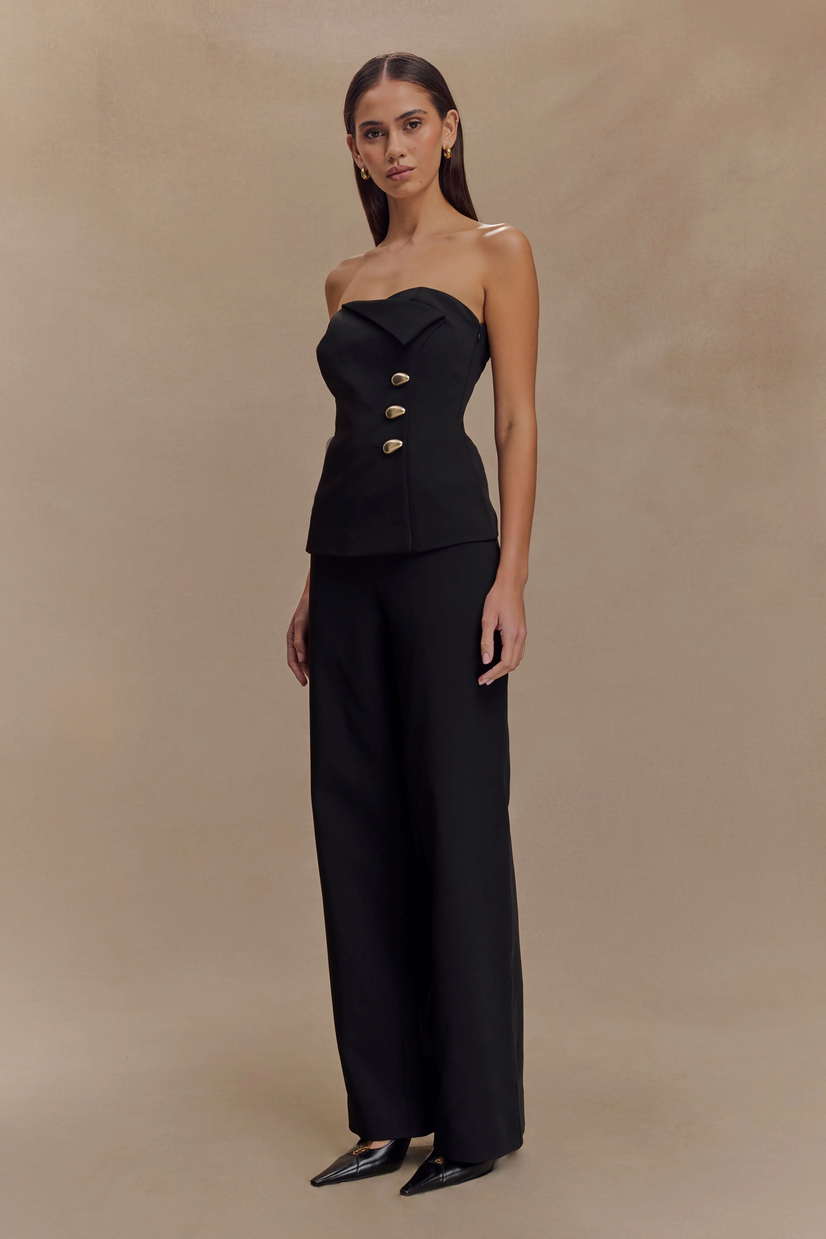 Lindie Straight Leg Suiting Pants - Black - Image 3