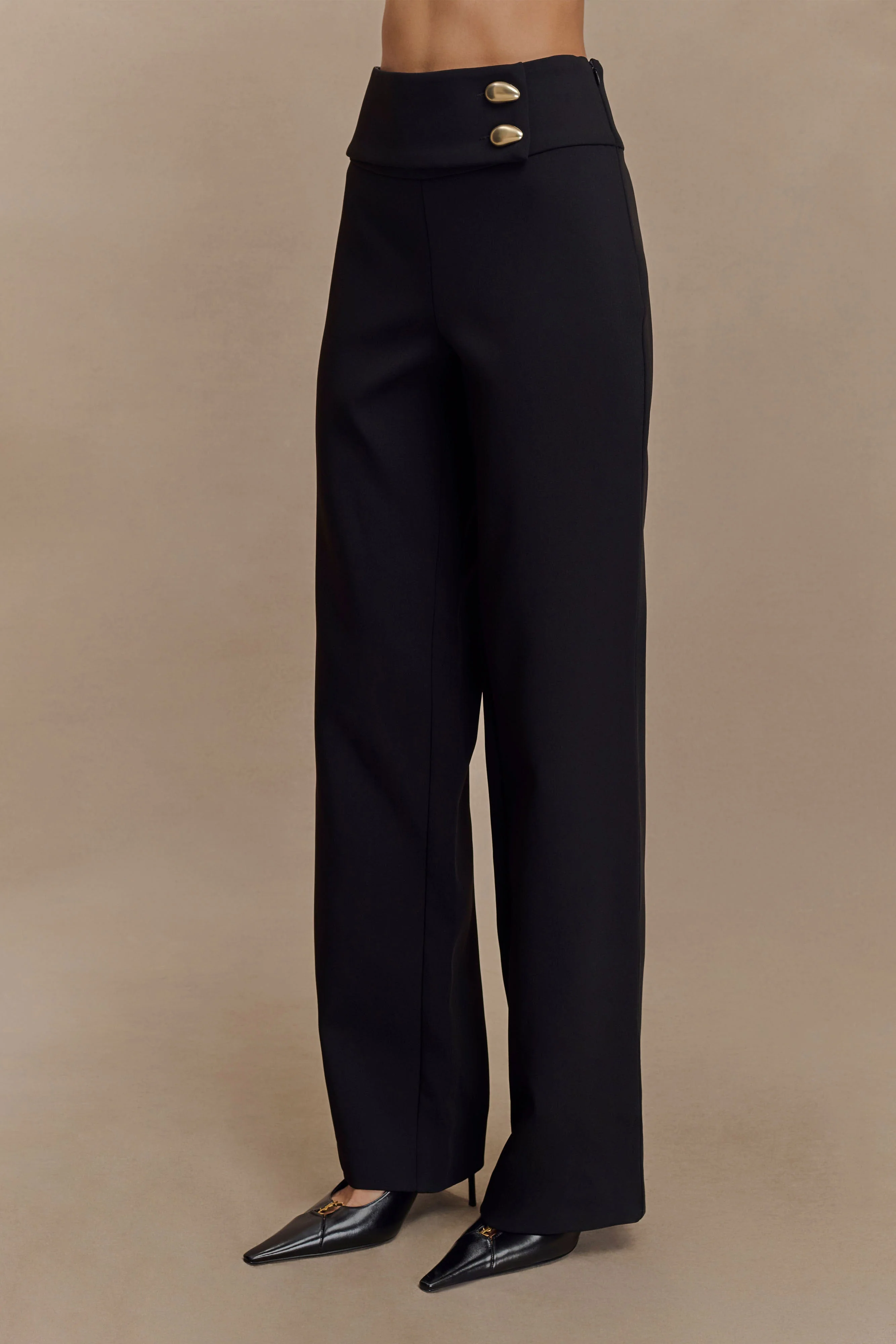 Lindie Straight Leg Suiting Pants - Black - Image 5