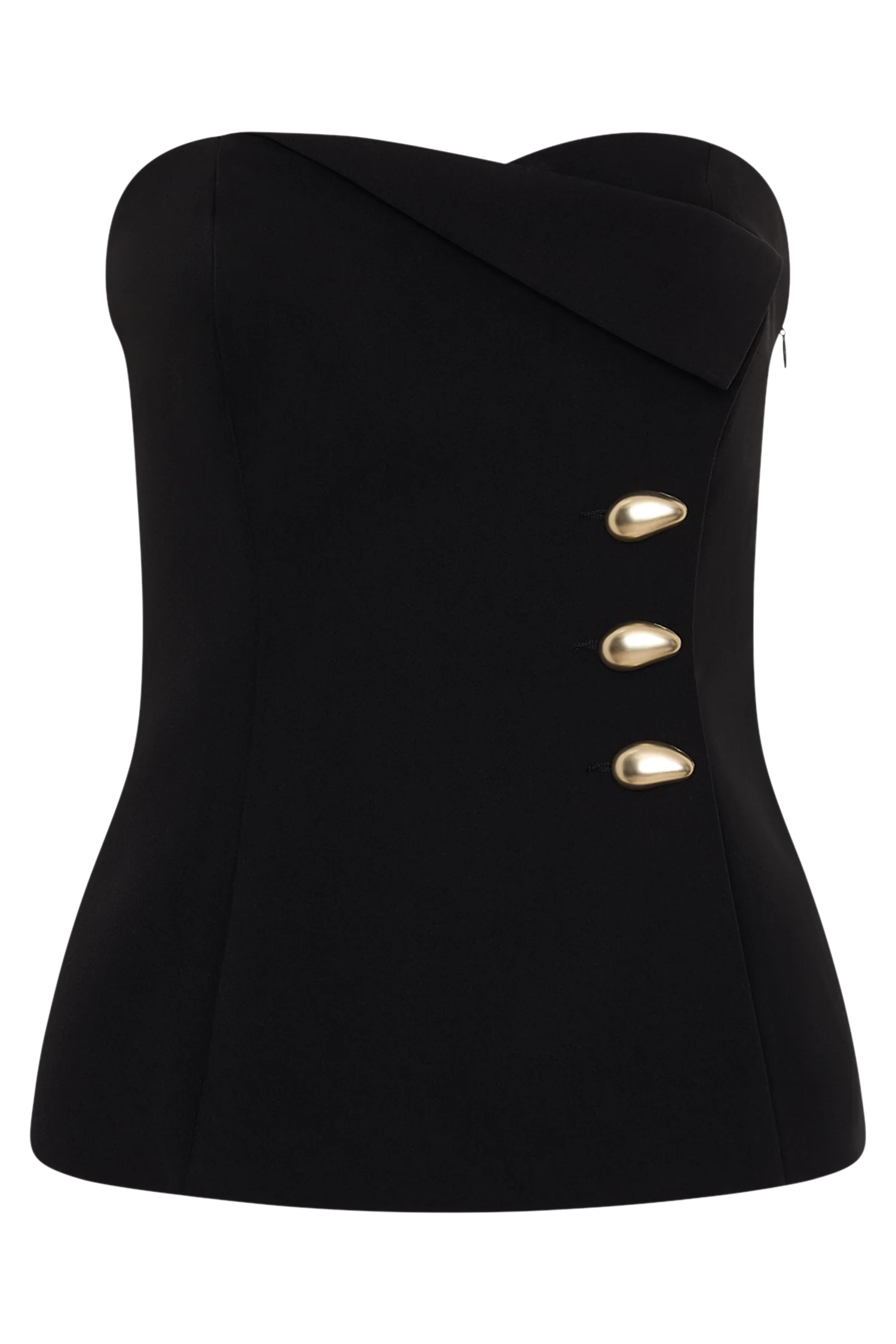 Lindie Strapless Suiting Top - Black - Image 10