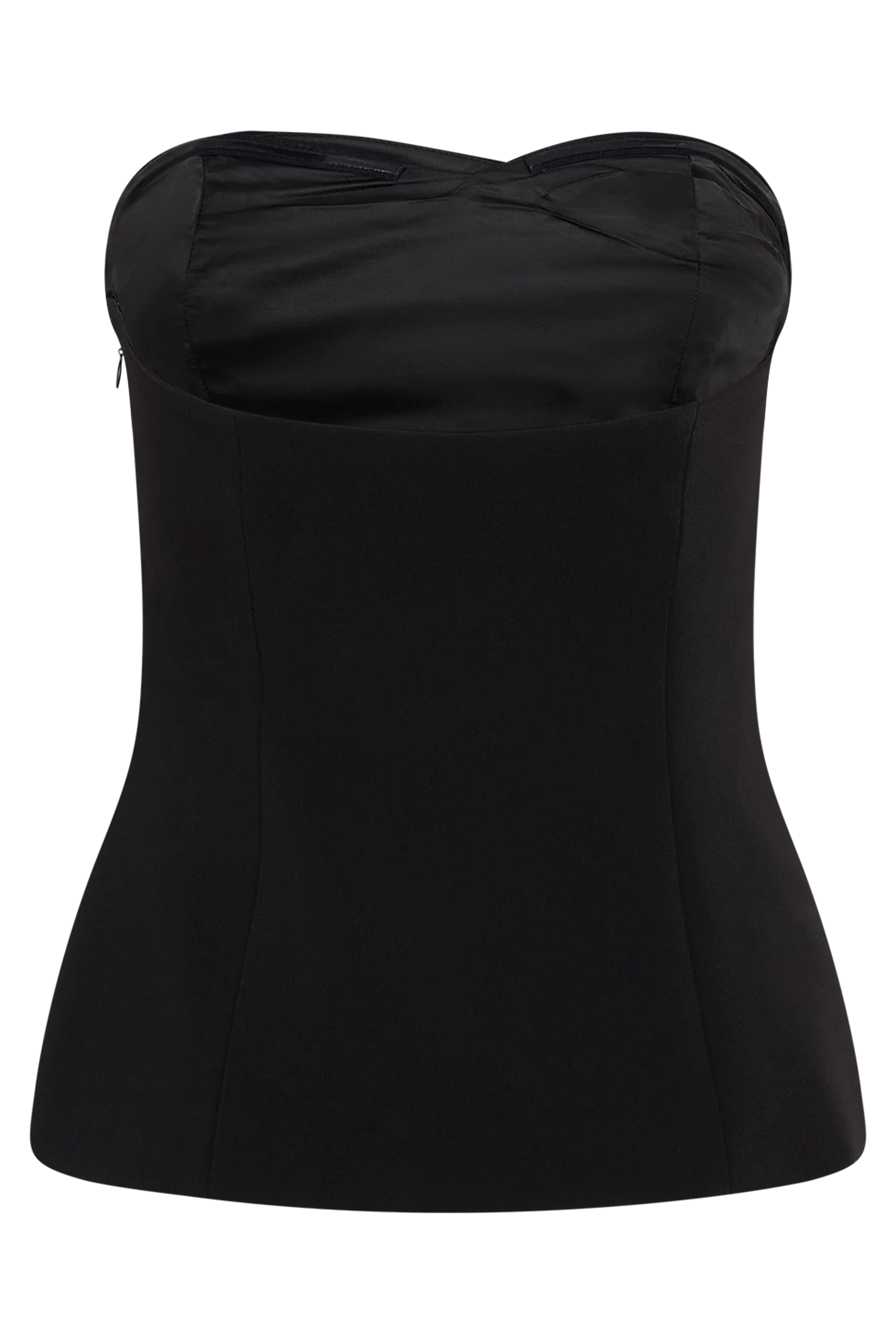 Lindie Strapless Suiting Top - Black - Image 9