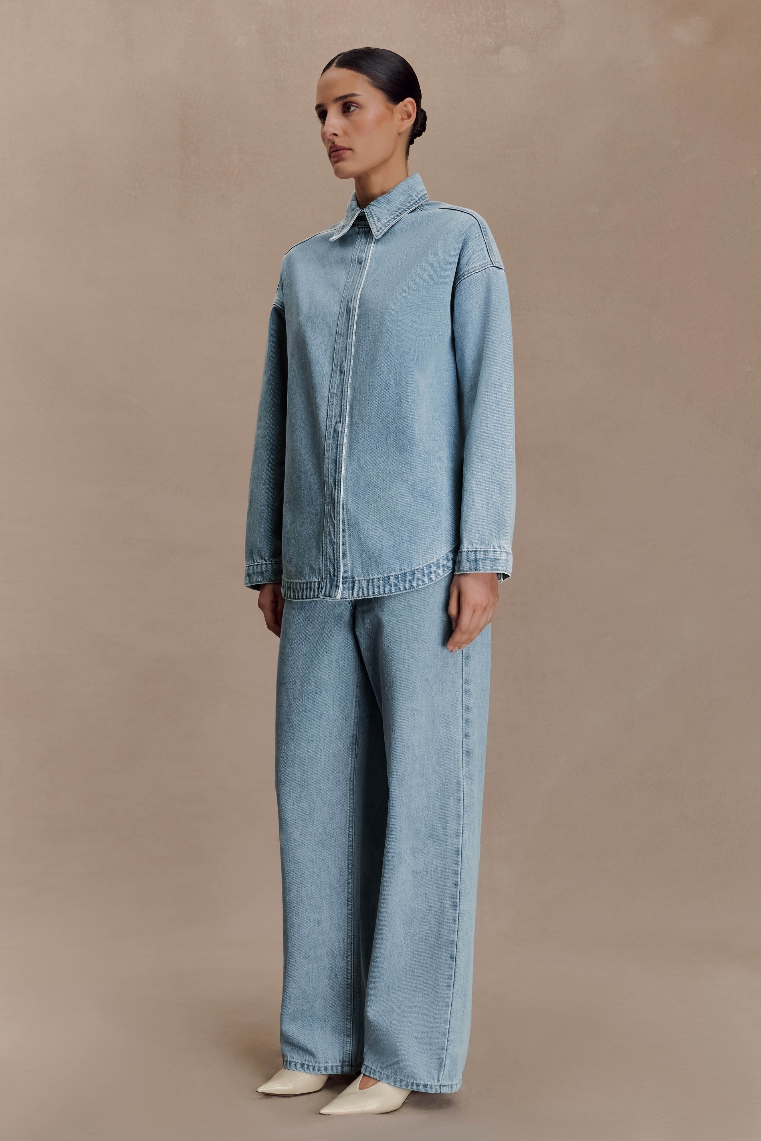 Lioda Oversized Denim Shirt - 80'S Blue - Image 4