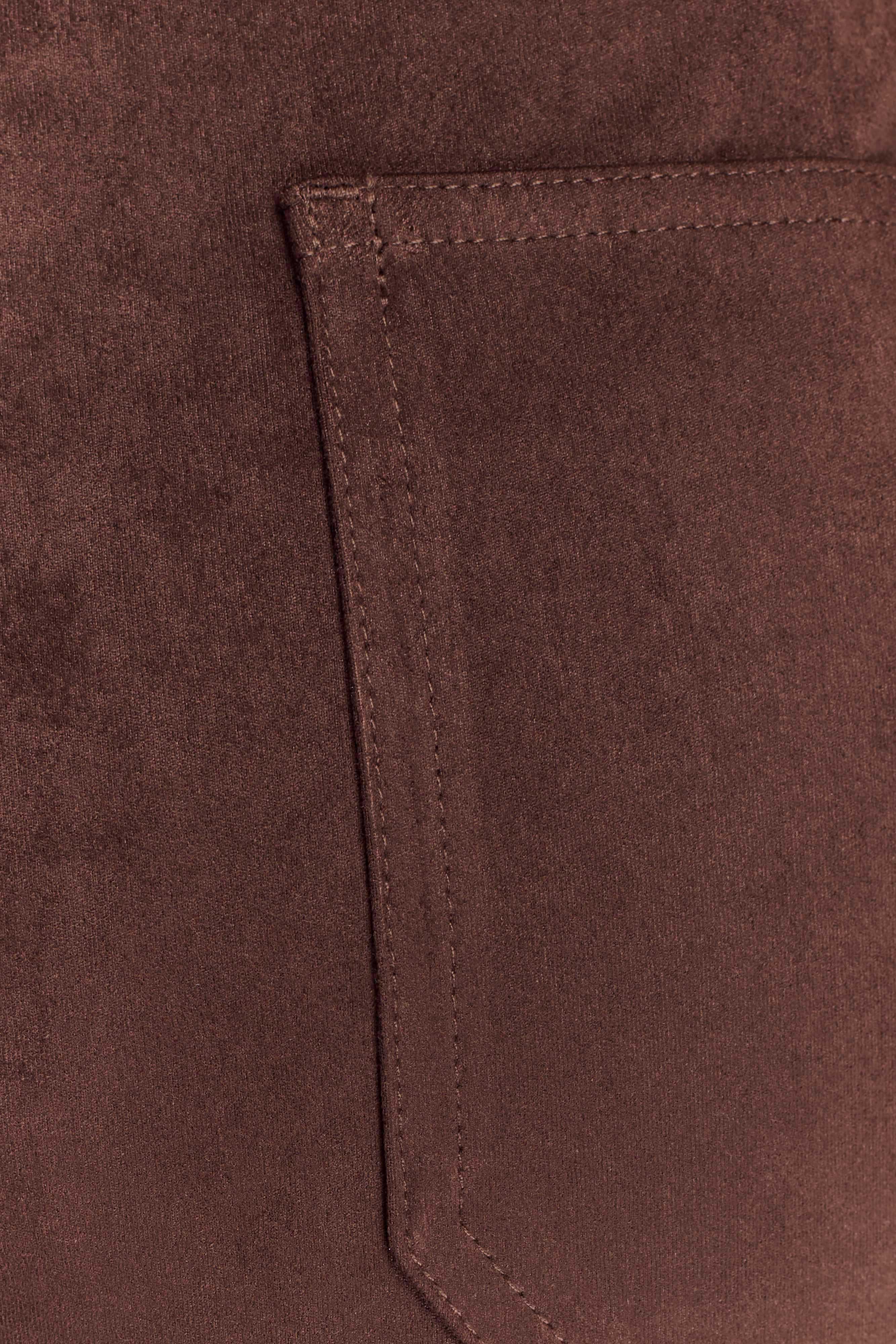 Logan Faux Suede Pants - Dark Chocolate - Image 7
